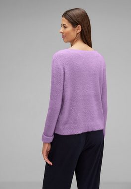 STREET ONE Strickpullover Street One Federgarn Pullover in Soft Pure Lilac (1-tlg) Nicht Vorhanden