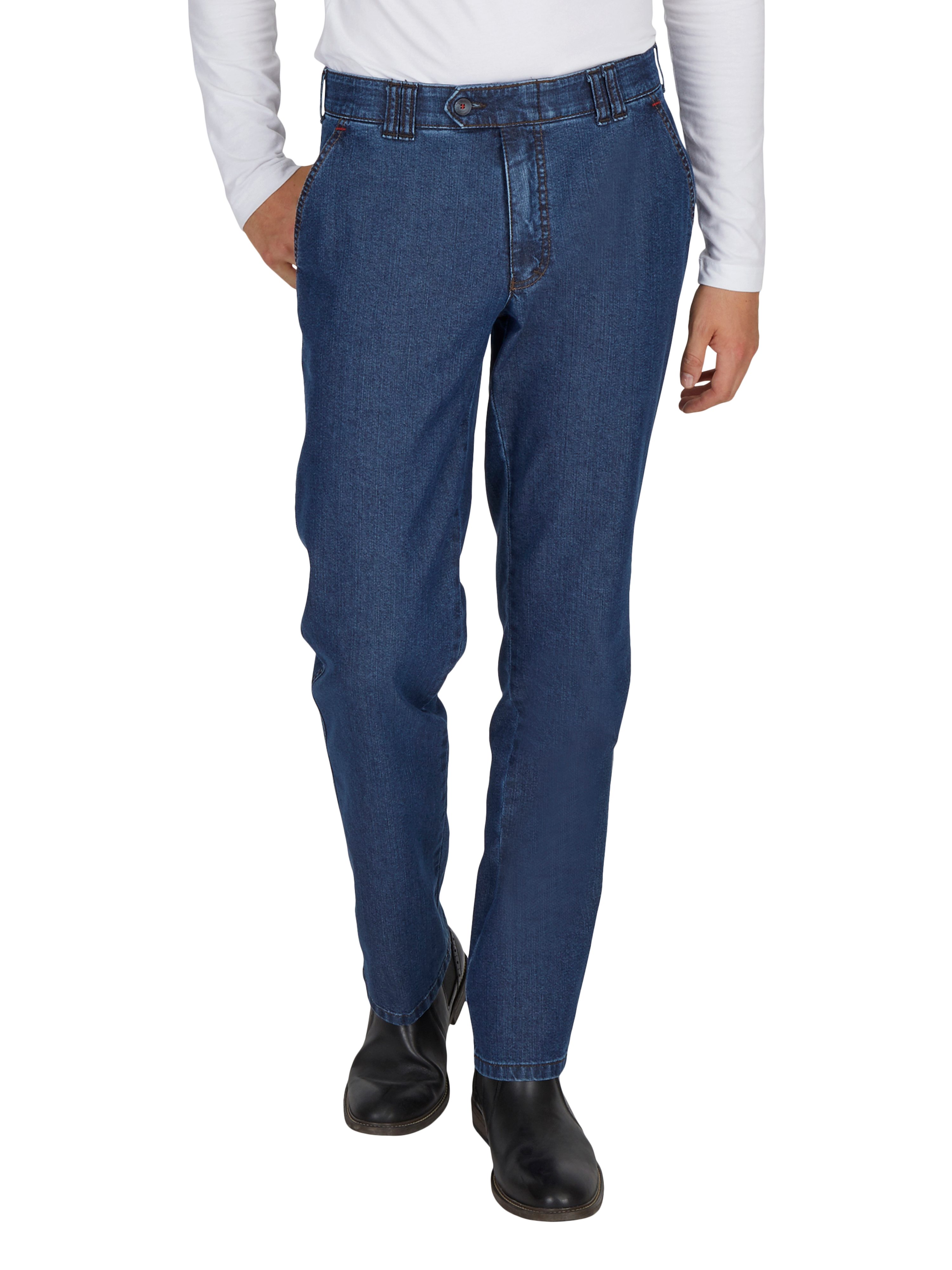 Club of Comfort Stretch-Jeans Jeans DALLAS 4631 - jeansblau - Herrenhose - 26 Flat Front-Jeanshose, elastischer Komfortbund - robuster Stretch-Ring-