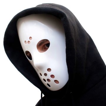 Goods+Gadgets Verkleidungsmaske Jason Hockey Maske, Horror Halloween Gesichtsmaske