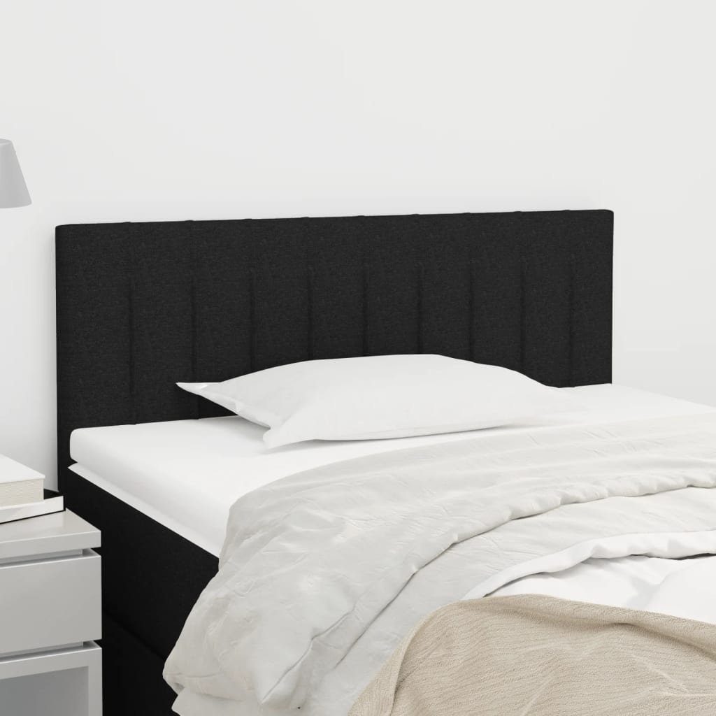 vidaXL Bett Kopfteil Schwarz 80x5x78/88 cm Stoff (1-tlg)