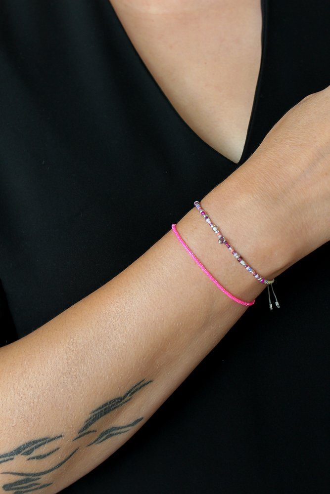 juni Perlenarmband Set Armband-Set Pink Wildflower, hergestellt in Deutschland