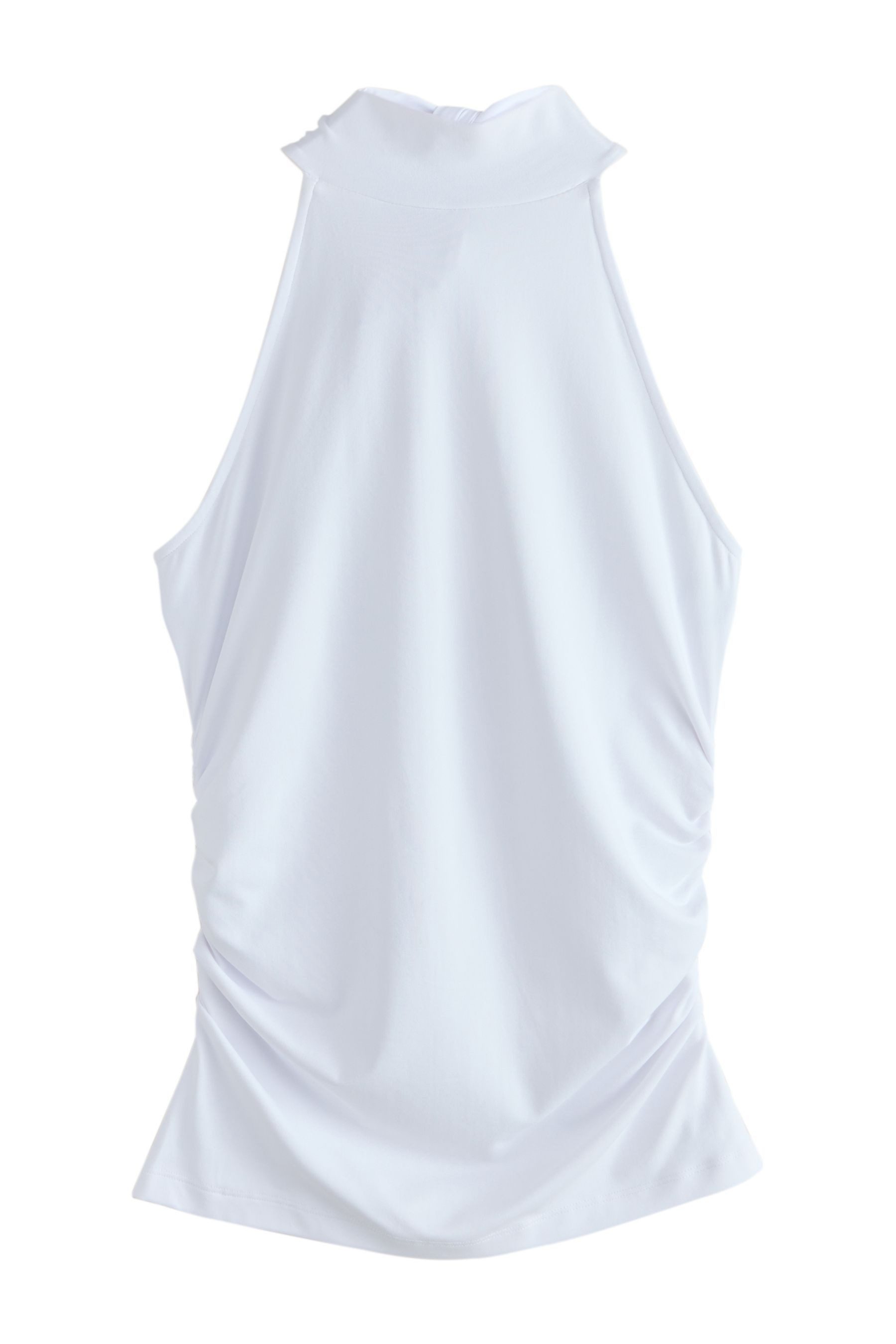 Next Kurzarmbluse Weiches, geschmeidiges, ärmelloses Neckholder-Top (1-tlg)