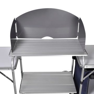 vidaXL Campingtisch Campingküche Klappbar mit Aluminium-Windschutz