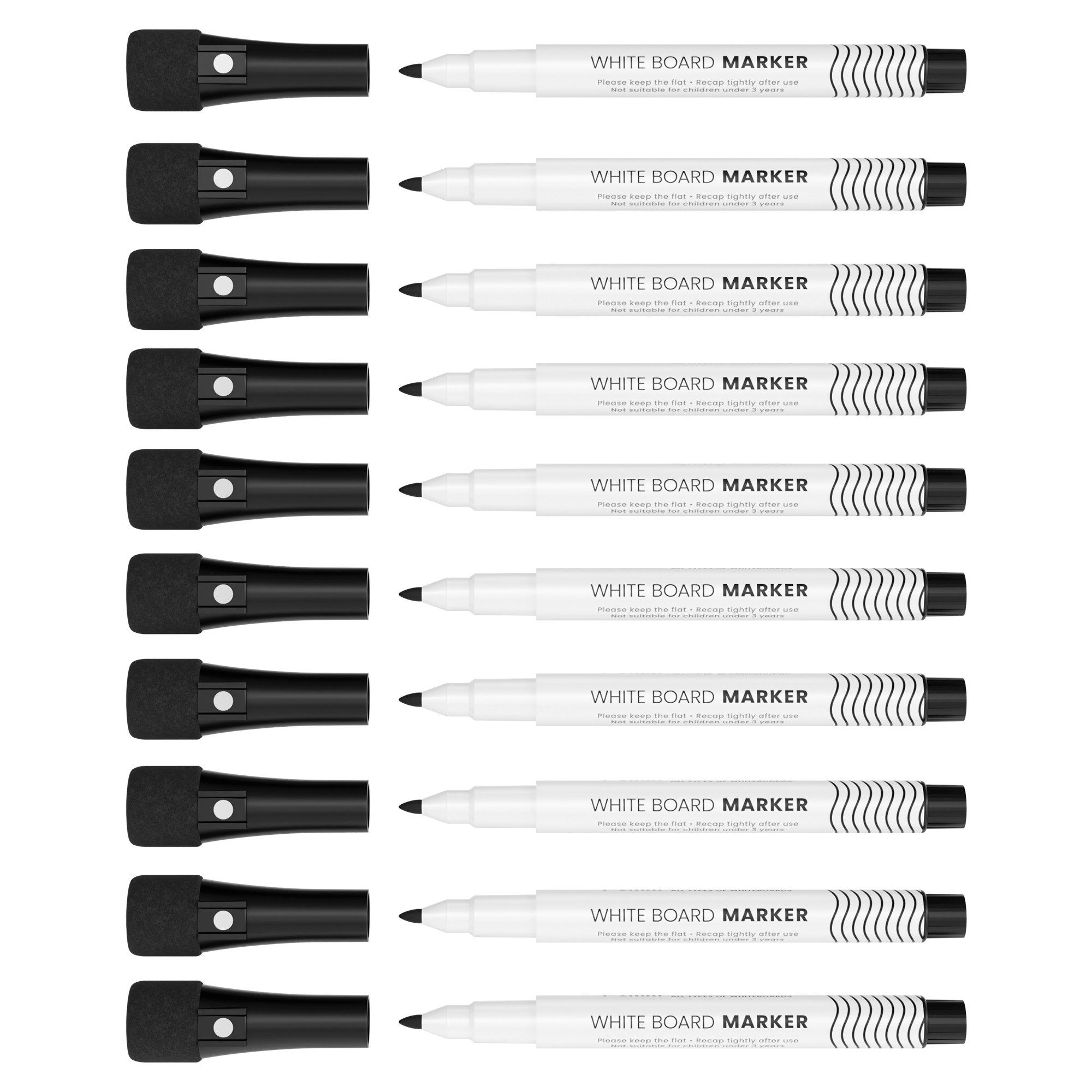 ALLboards Whiteboard Marker Dünn-spitzige Whiteboardmarker-Set ALLboards, (10-tlg)