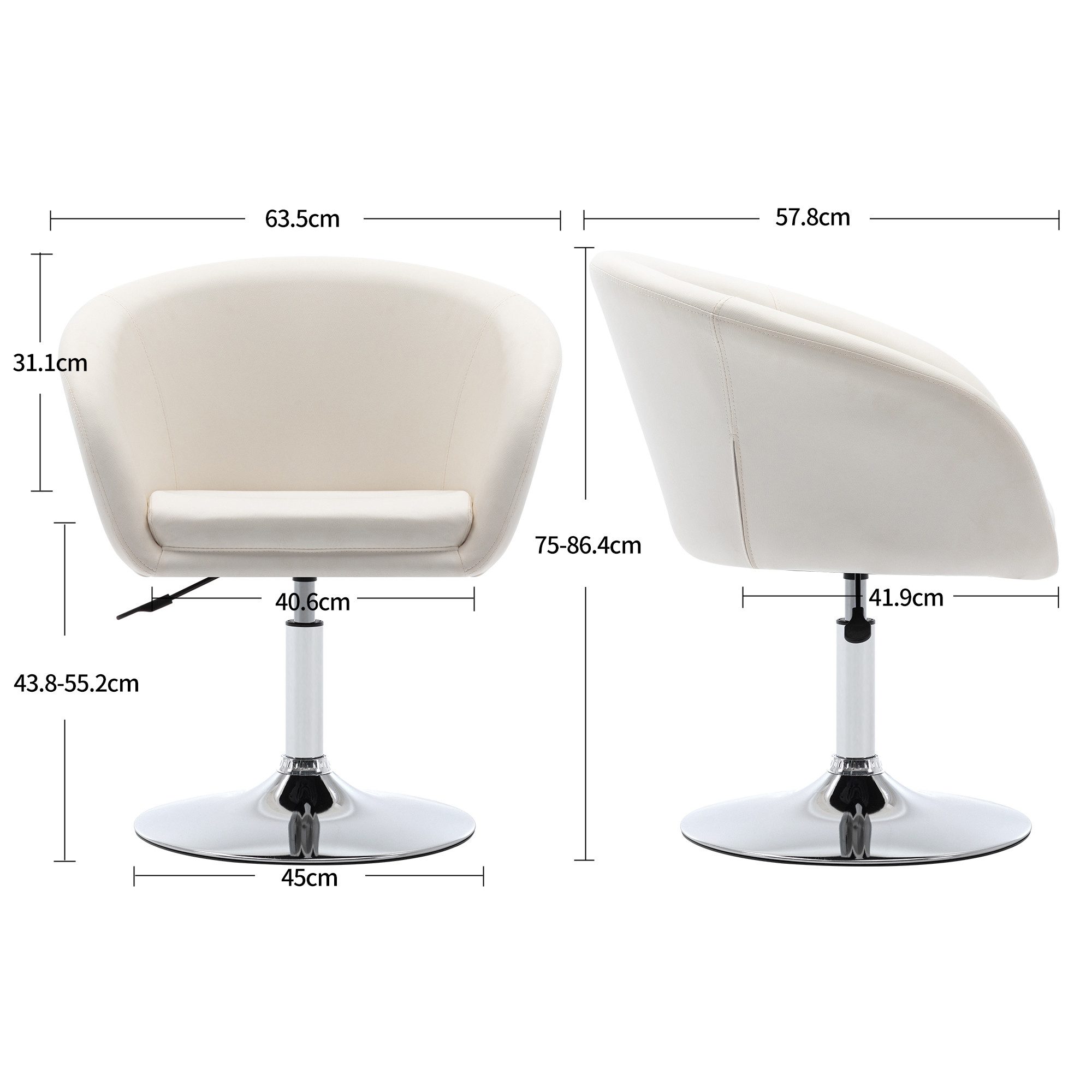 Duhome Loungesessel (WY440), Schminkstuhl Cocktailsessel Drehstuhl günstig online kaufen