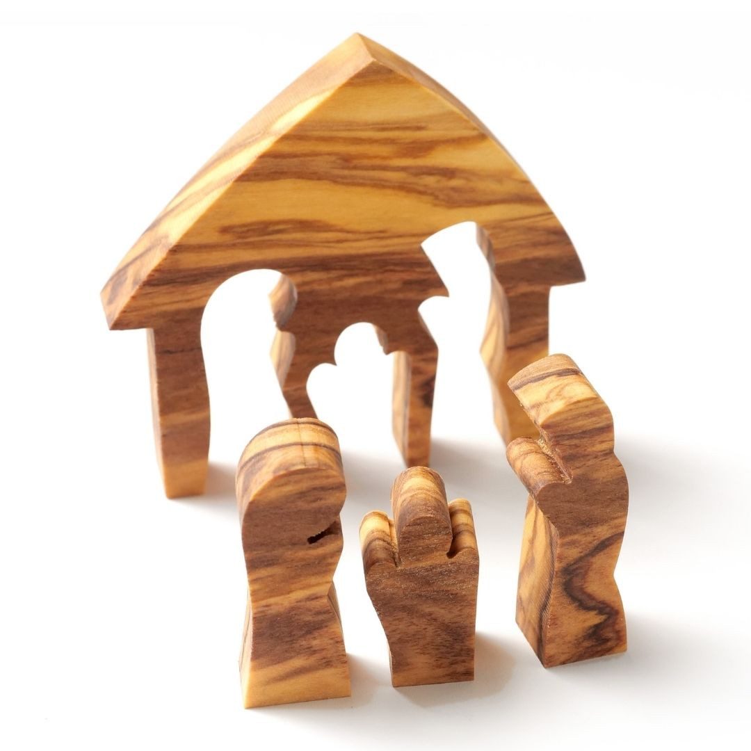 Kassis Dekoobjekt Weihnachtsdeko Krippe Puzzle aus Olivenholz, handgemacht, günstig online kaufen