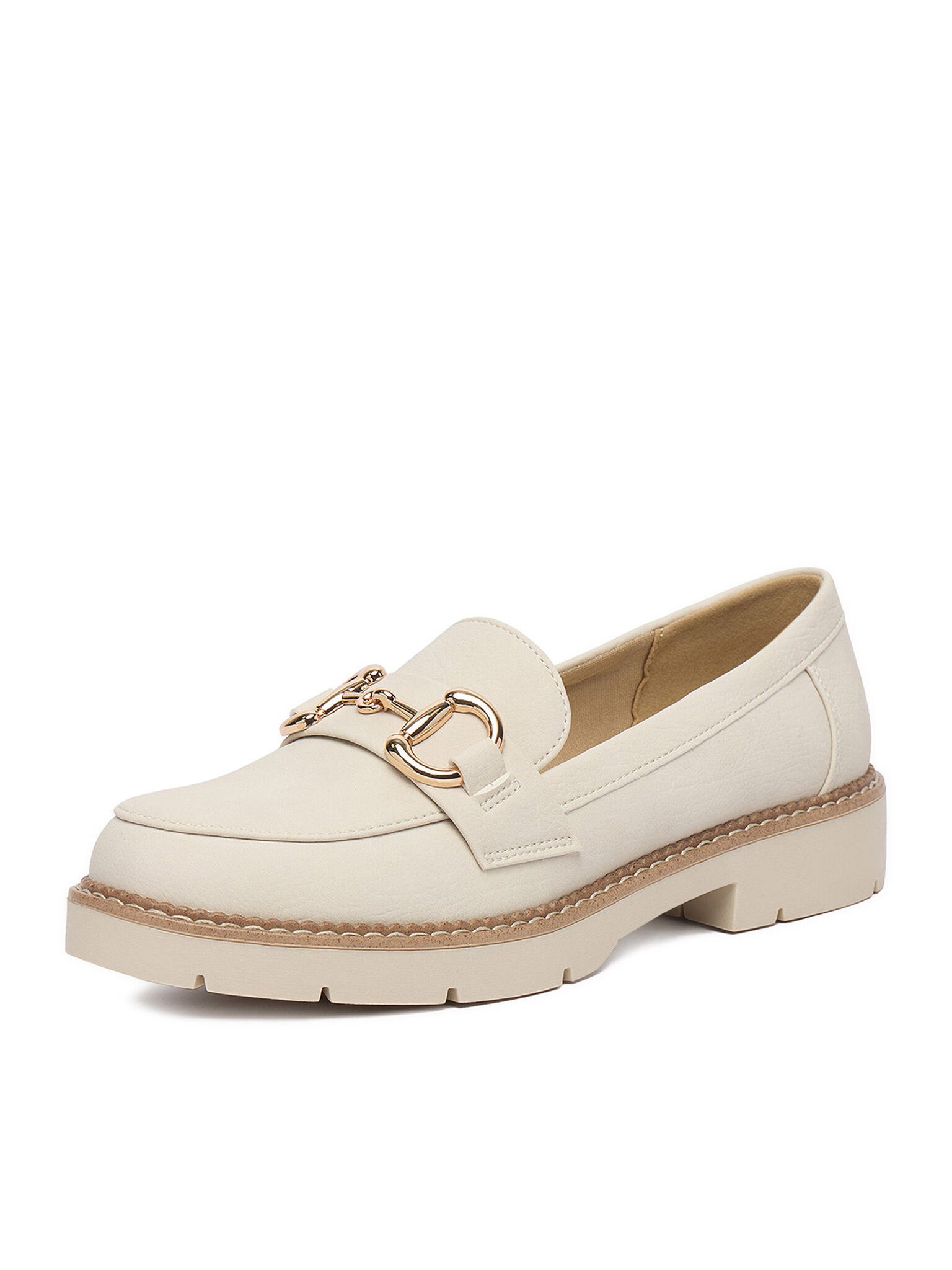 Jenny Jenny Damen-Loafers Écru Beige Mokassin