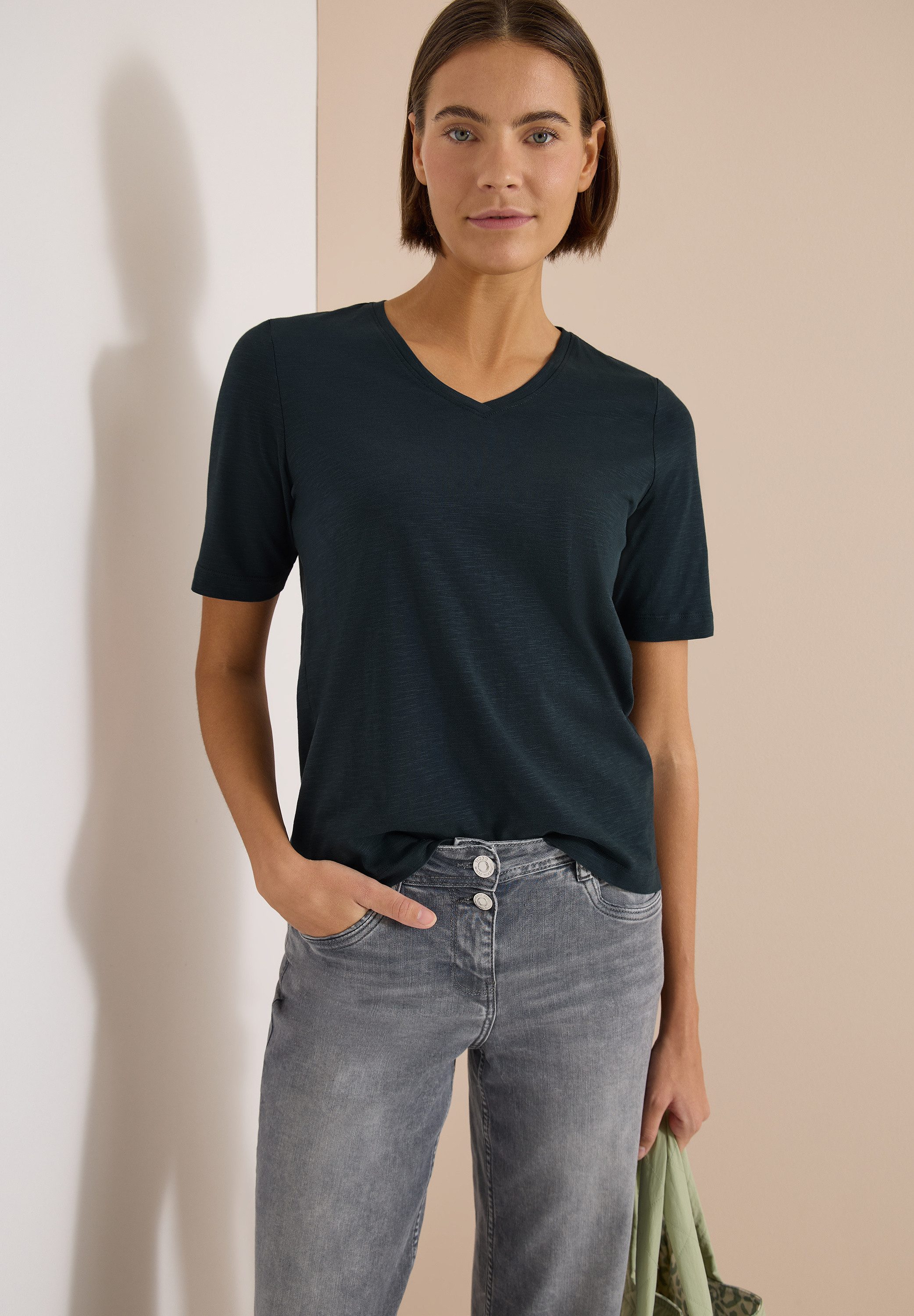 CECIL T-Shirt mit Flammgarn