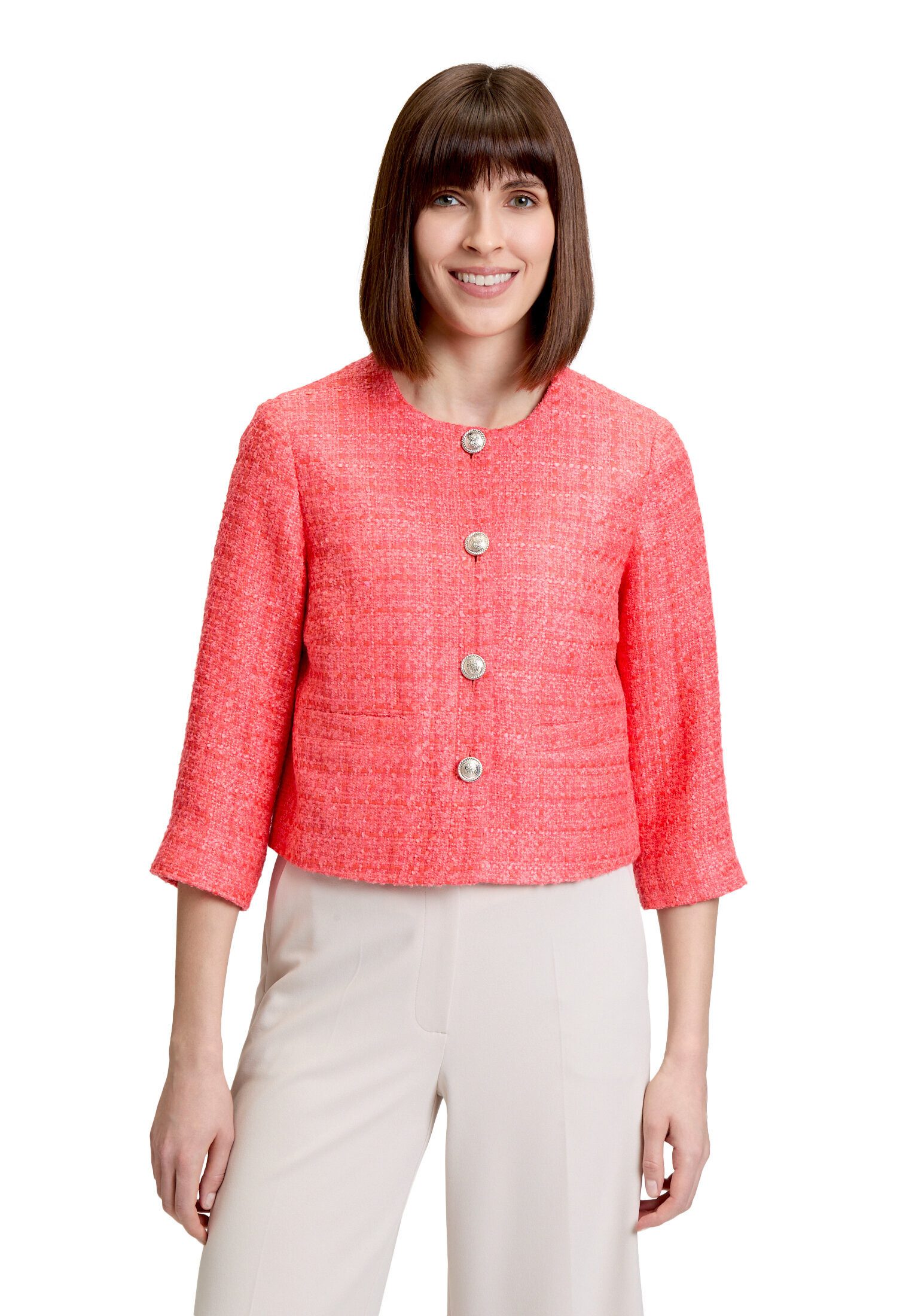 Betty Barclay Jackenblazer Damen mit Fransen Material