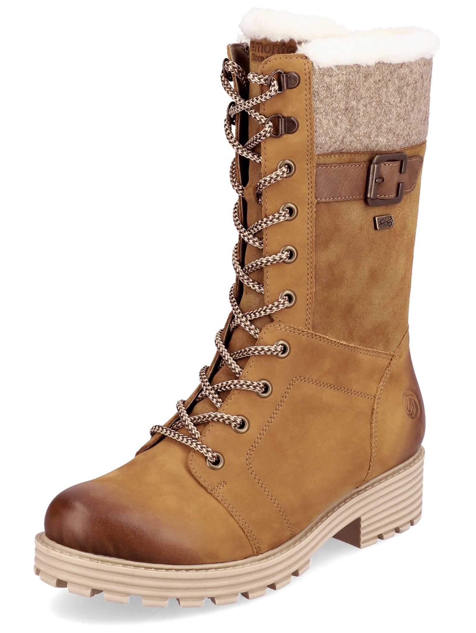 Remonte Stiefelette Veloursleder Schnürstiefelette