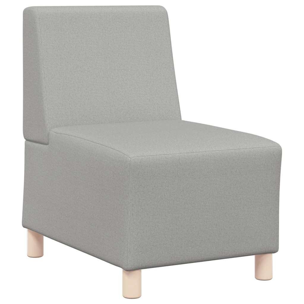 vidaXL Sofa Modulares Sofa ohne Armlehnen Himmelgrau 55 cm Stoff, 1 Teile