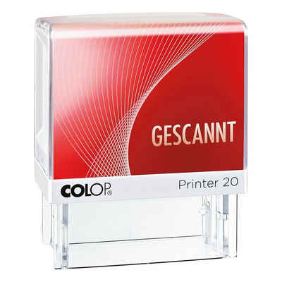 COLOP Stempel Printer 20/L Gescannt, Textstempel mit fertigem Lagertext, selbstfärbend