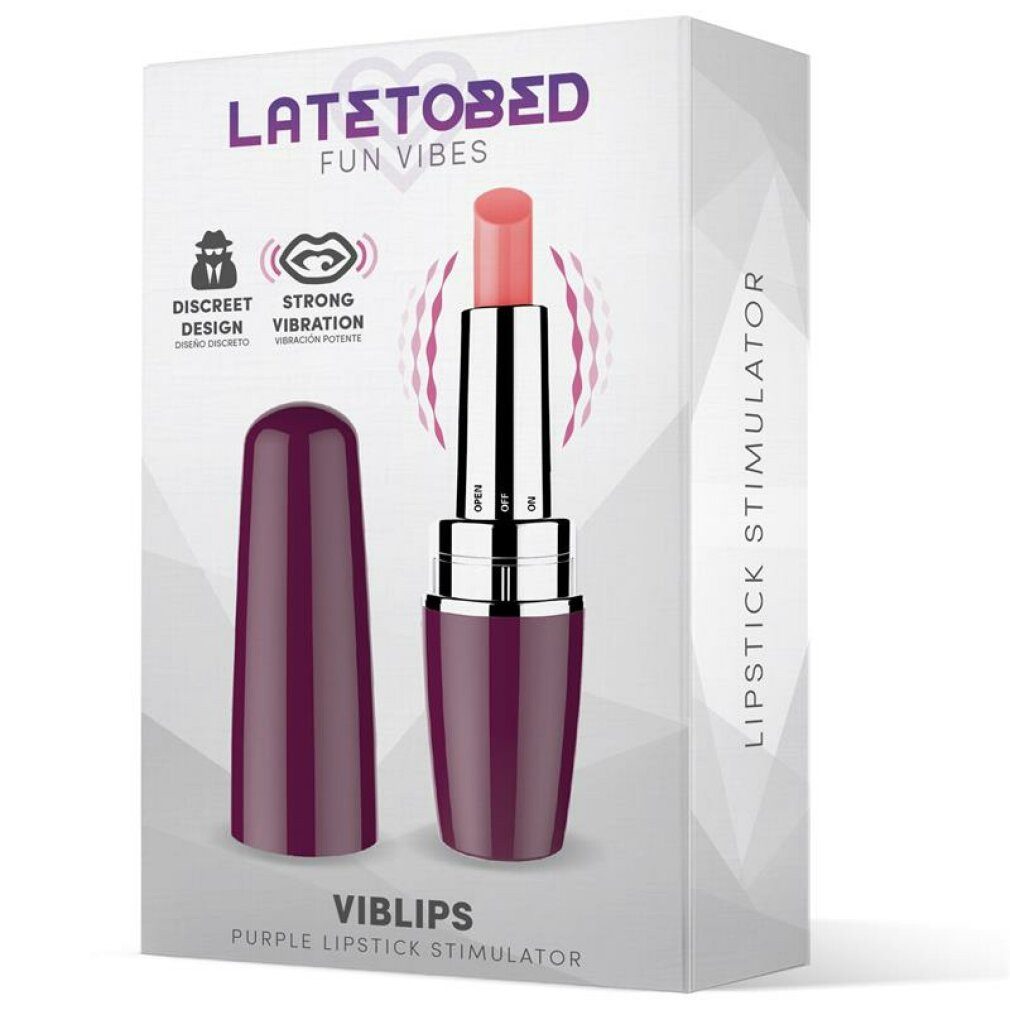 LATETOBED Lippenstift Viblips Lippenstift Stimulator Lila