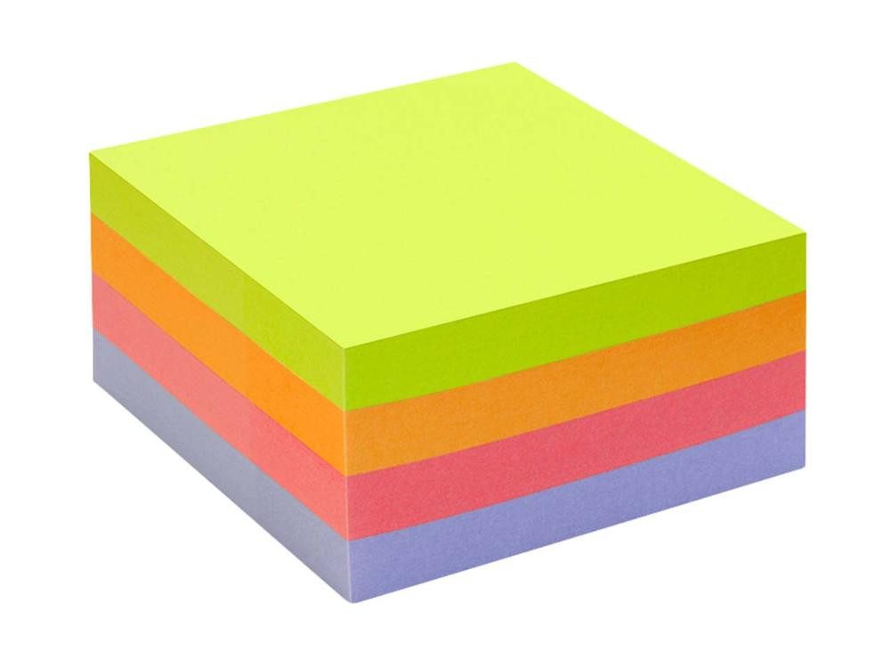 inFO Haftnotizblock Info Haftnotizen 'Recycling Würfel Mix Brillant' 2