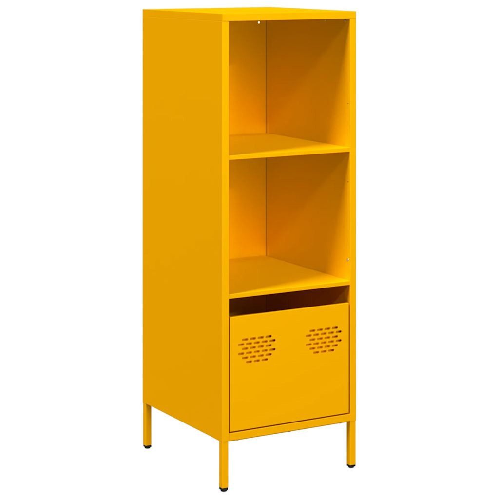 vidaXL Highboard Highboard Senfgelb 35x39x103,5 cm Stahl (1 St)