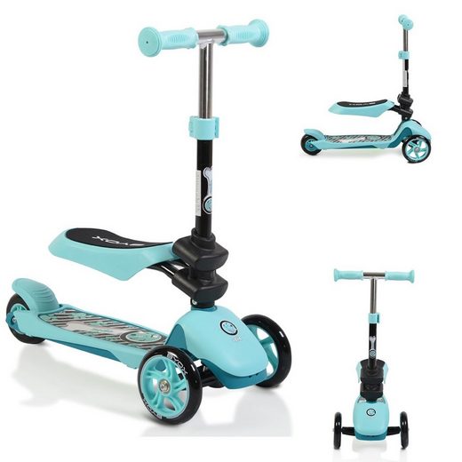 Byox Dreirad »Kinderroller Epic 2 in 1«, Roller u. Laufrad, 3 PU Räder, klappbar, ab 3 J online