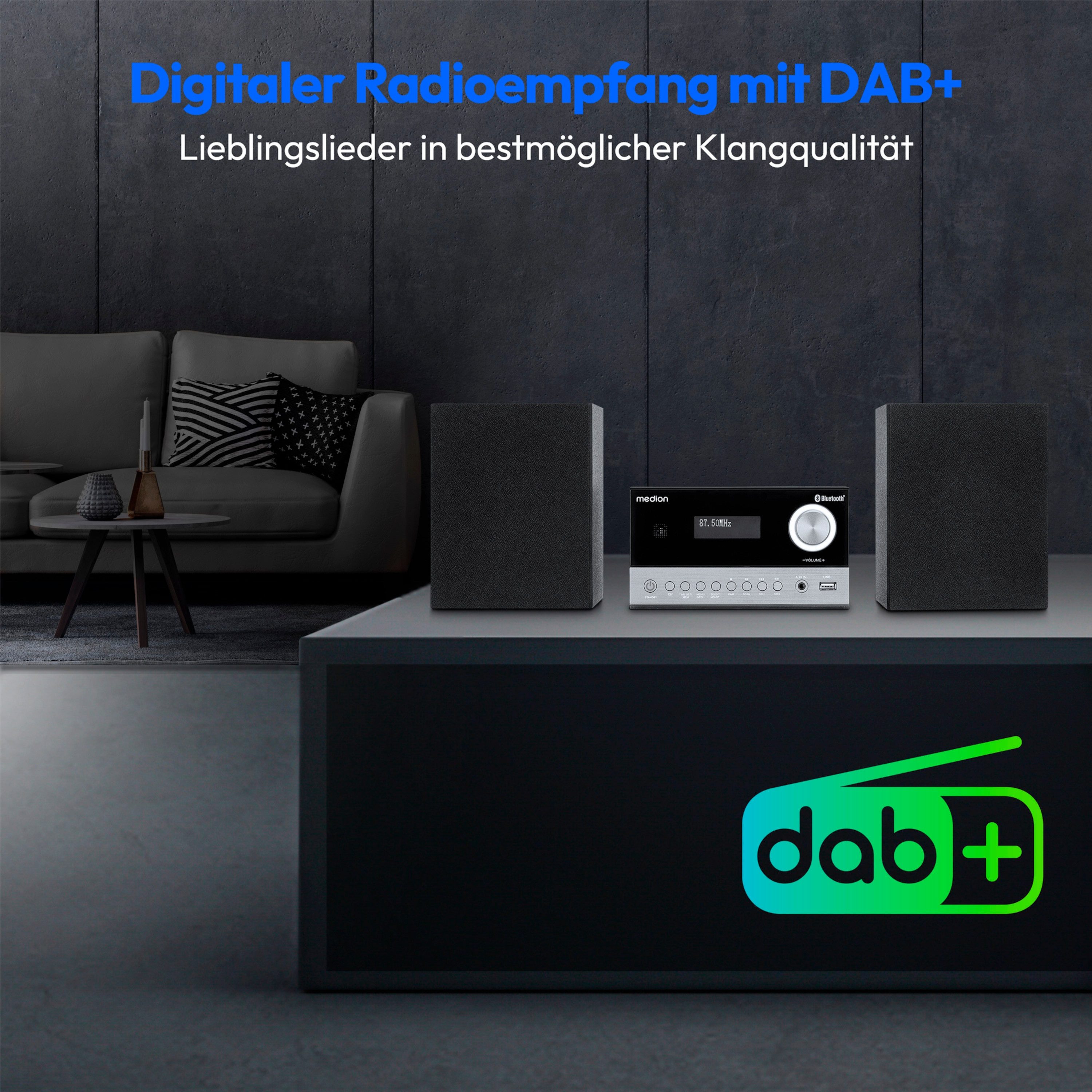 Medion® Audio-System Micro-Audio-System MEDION® LIFE® E64088 (MD44090) (10 W, Bluetooth, E64088)