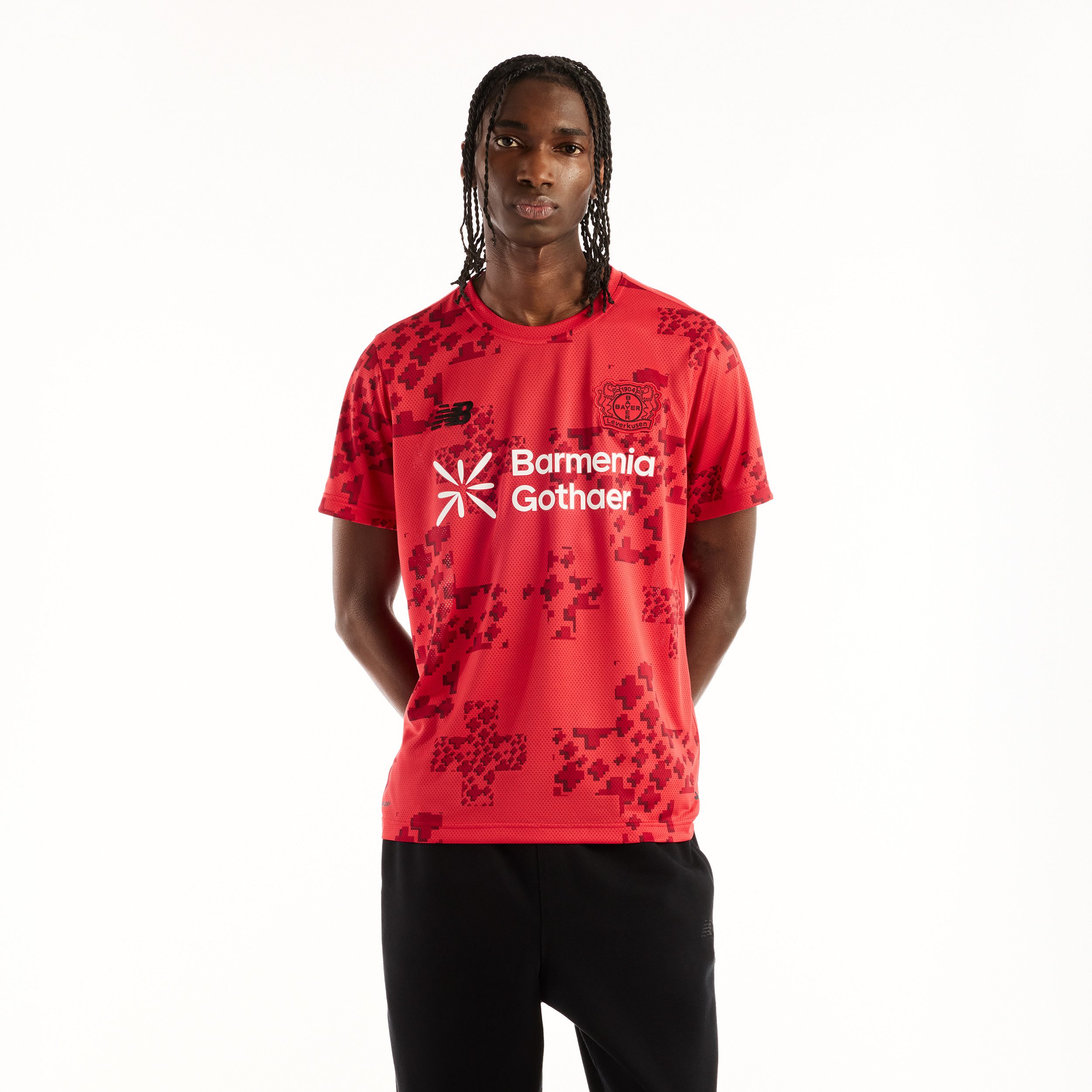 New Balance T-Shirt Bayer 04 26/27 Match Jersey mit Rundhalsausschnitt, Kurzarm-Ausführung, sportlicher Stil