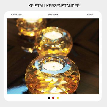 MAGICSHE Teelichthalter Kristall Ball Kerzengläser für Teelichter, Deko für Esstisch, Hochzeit (1 St)