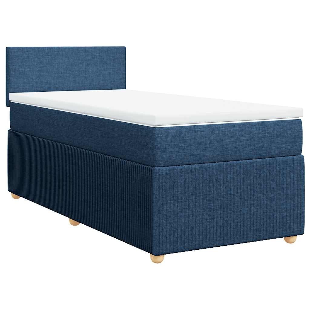 vidaXL Bett Boxspringbett mit Matratze Blau günstig online kaufen