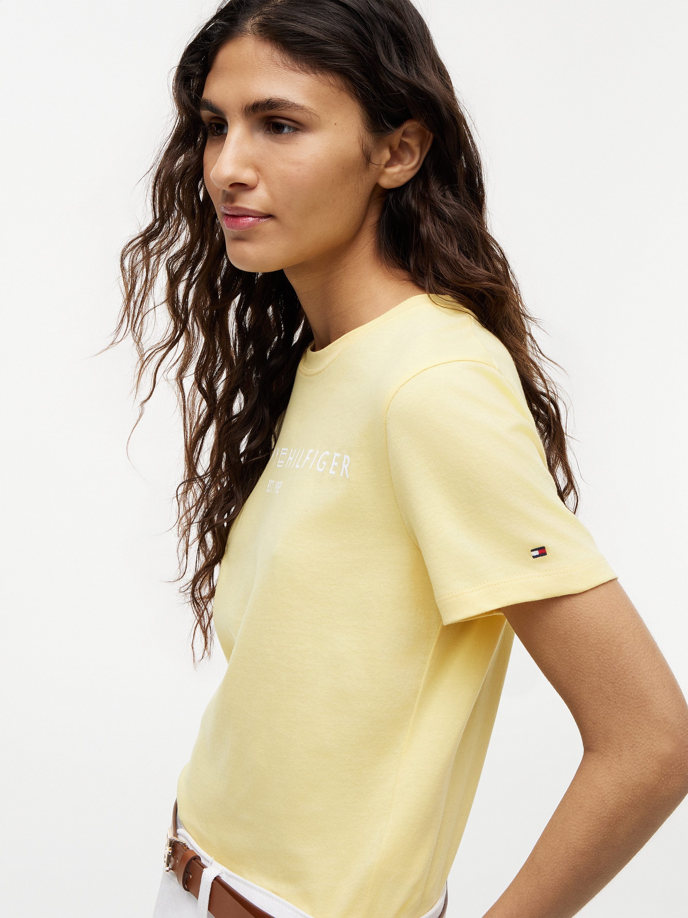 Tommy Hilfiger Kurzarmshirt REG CORP LOGO C-NK SS Baumwolle