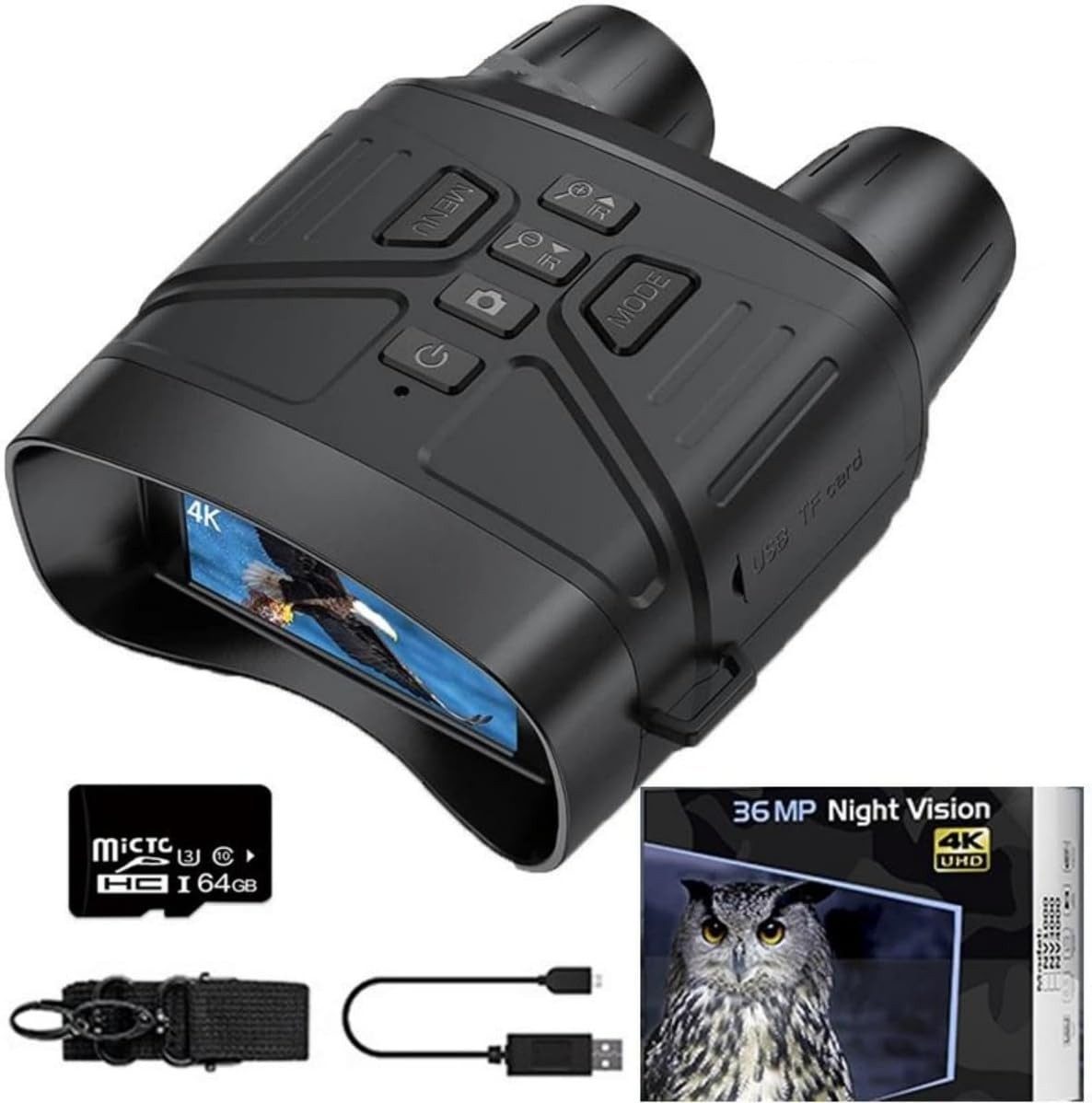 FELIXLEO Night Vision Device,4000mAh Rechargeable 3 Inch Night Vision( 32G) Binocular