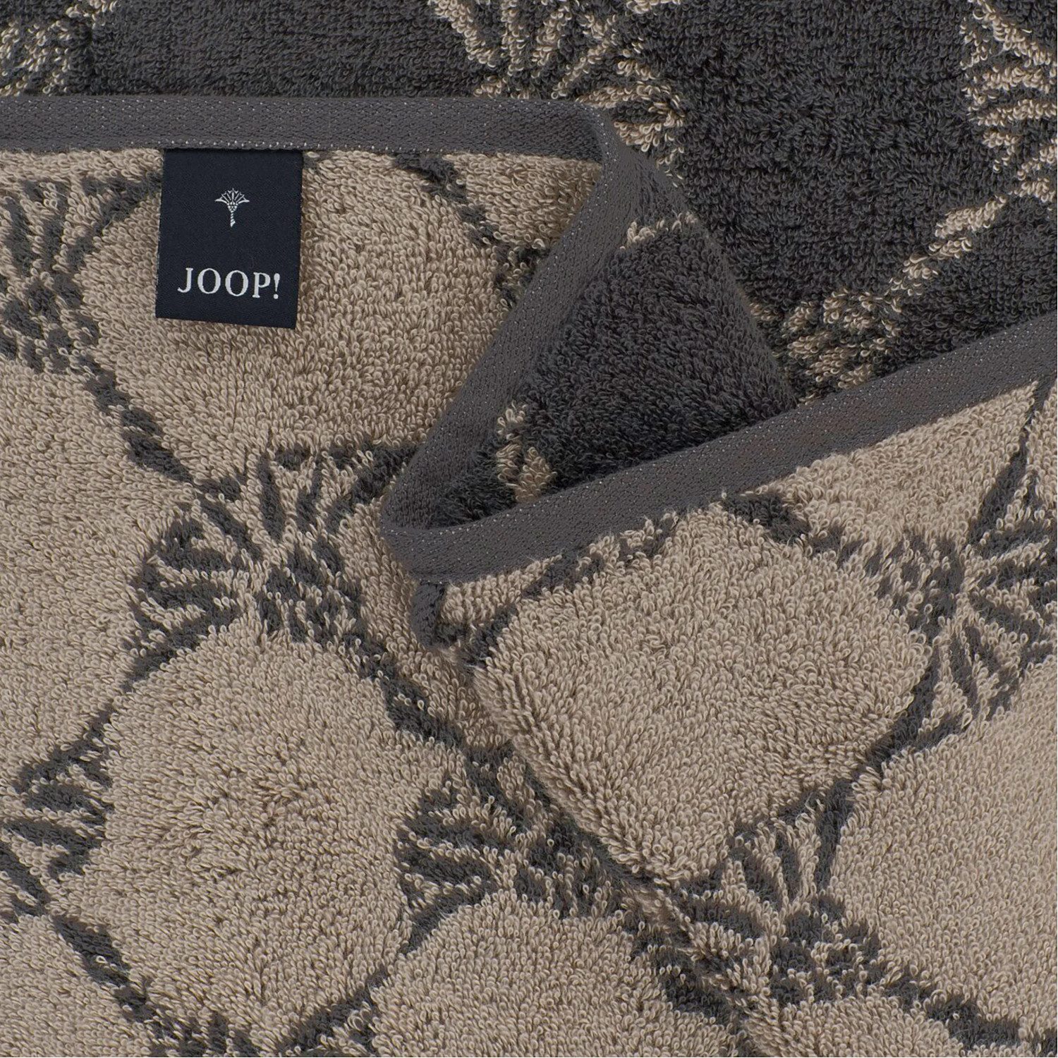 JOOP! Handtuch 2 Stück Joop! Gästetuch Cornflower 1721-73 Schiefer 30x50, Walkfrottier (2-St), Baumwolle