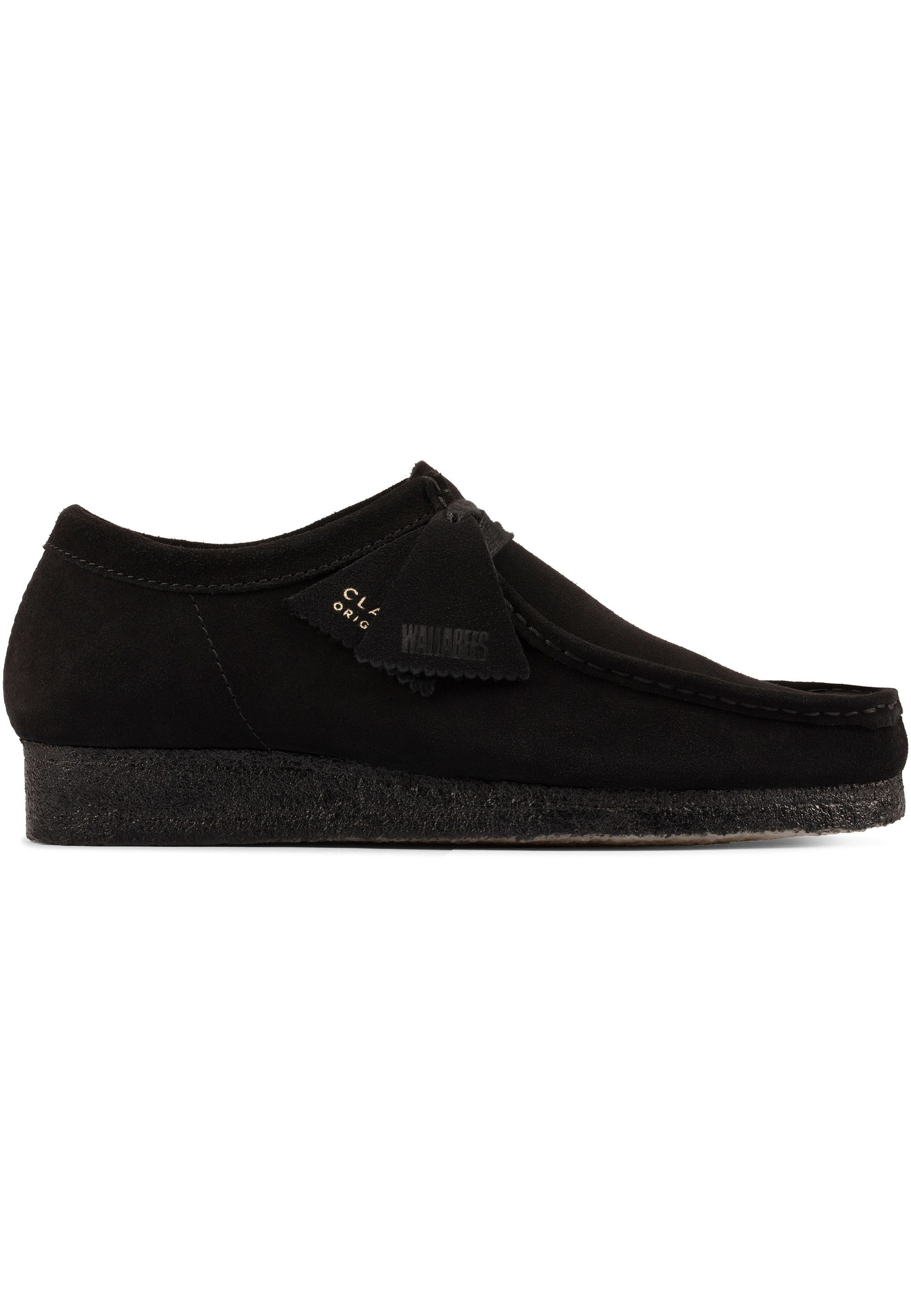 Clarks Wallabee Black Schnürschuh aus hochwertigem schwarzem Wildleder günstig online kaufen