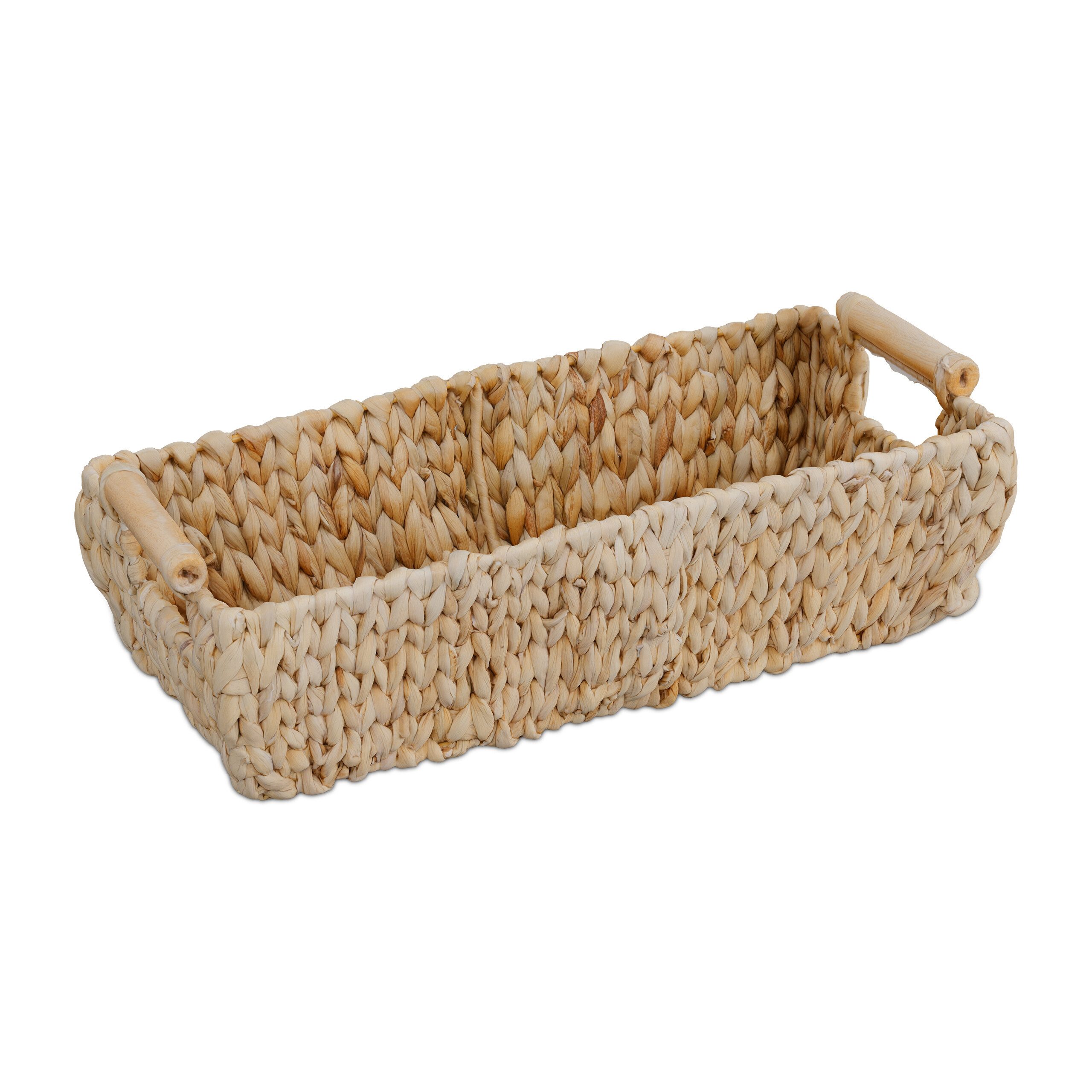 relaxdays Aufbewahrungskorb aus Wasserhyazinthe günstig online kaufen