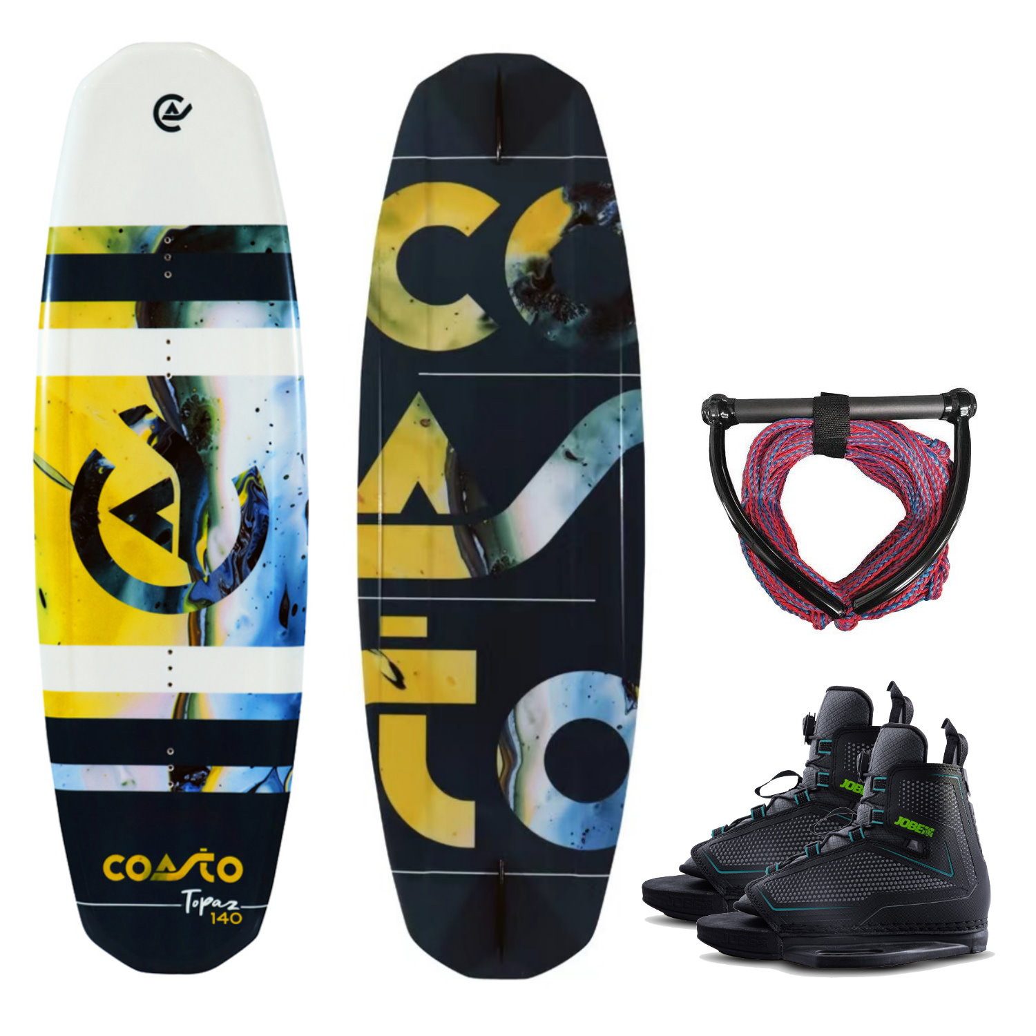 SUP-Board COASTO Topaz 140 Package Wakeboard Flex Hantel Maze Bindung 40-46