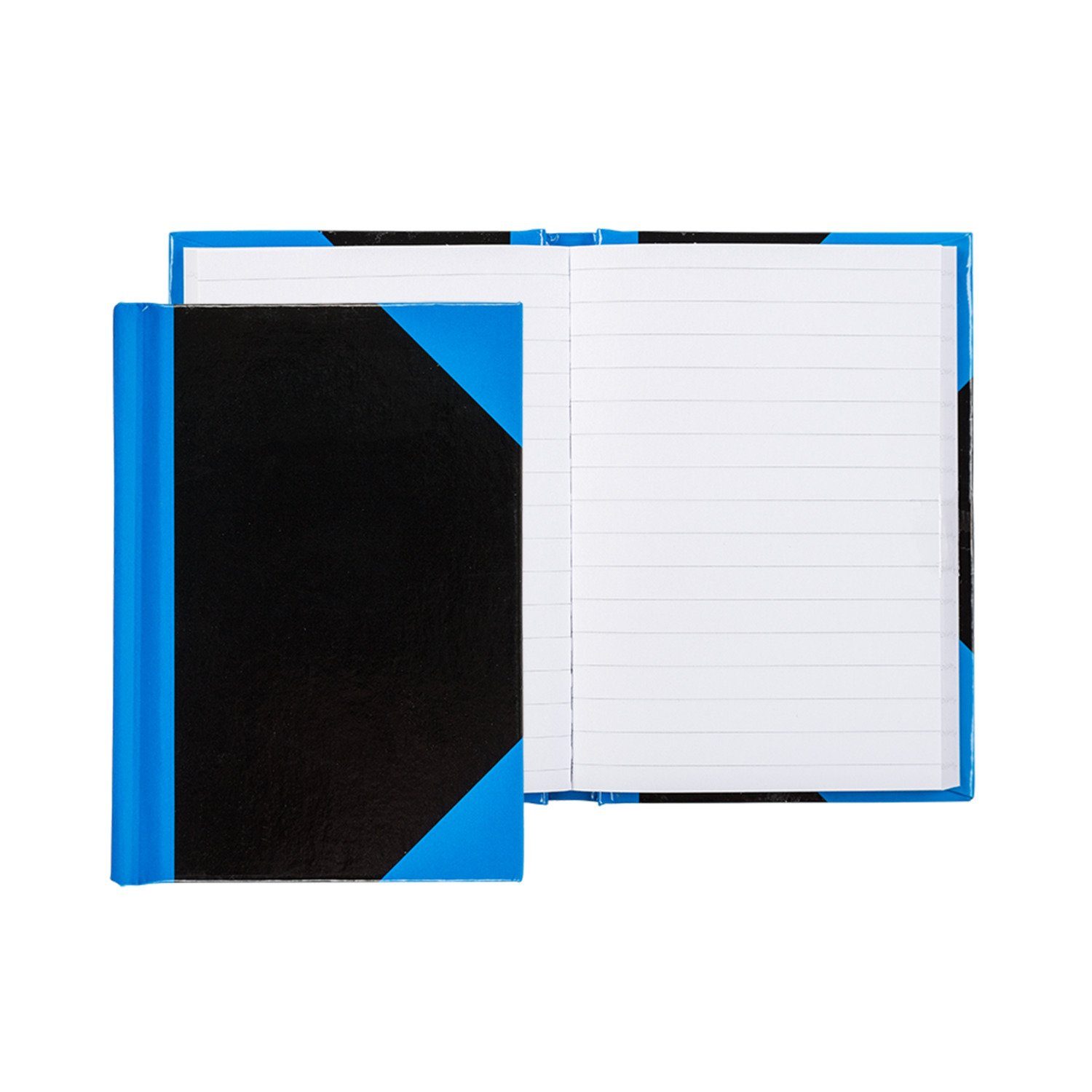 Idena Notizbuch Idena Kladde liniert 96 Blatt 70g/m² schwarz/blau DIN A7