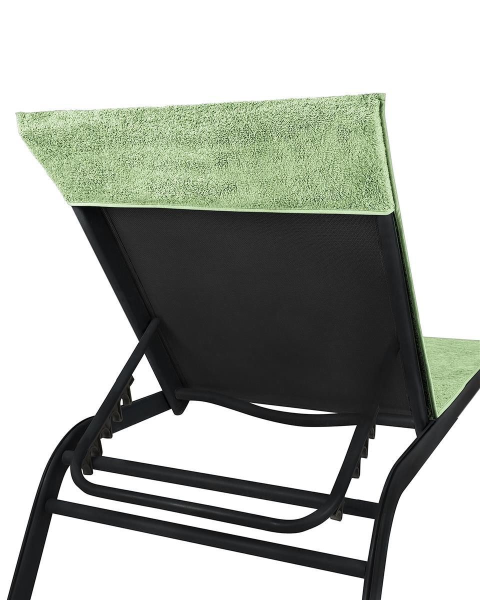 Laynenburg Liegenauflage Frottee Schonbezug aus 100% Baumwolle für Gartenliege, (1 St), Sonnenliege - Liegenbezug mit Umschlag für Standliege in 75x200 cm