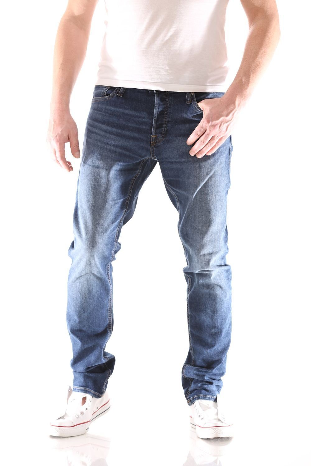Jack & Jones Herren Jeans JJIGLENN JJORIGINAL AM 814 - Slim Fit - Blau - Bl günstig online kaufen