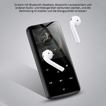 yozhiqu 16GB 2,4-Zoll MP3-Musikplayer - Aufnahme mit Wiedergabefunktion MP3-Player (Lautsprecher und Aufnahmefunktion, Touch-Tasten, Bluetooth, Walkman)