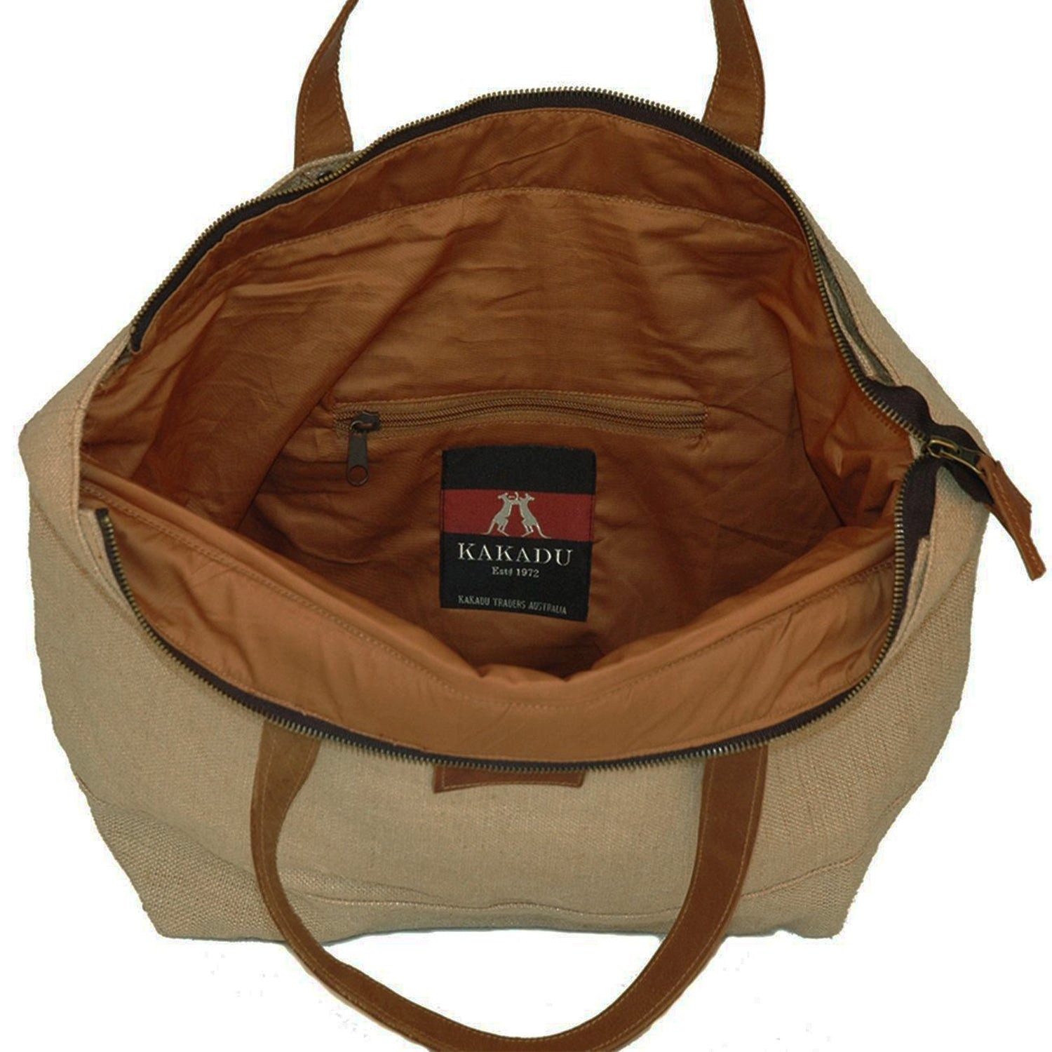 Outbacker Schultertasche Schultertasche, Shopper aus Jute & Leder günstig online kaufen