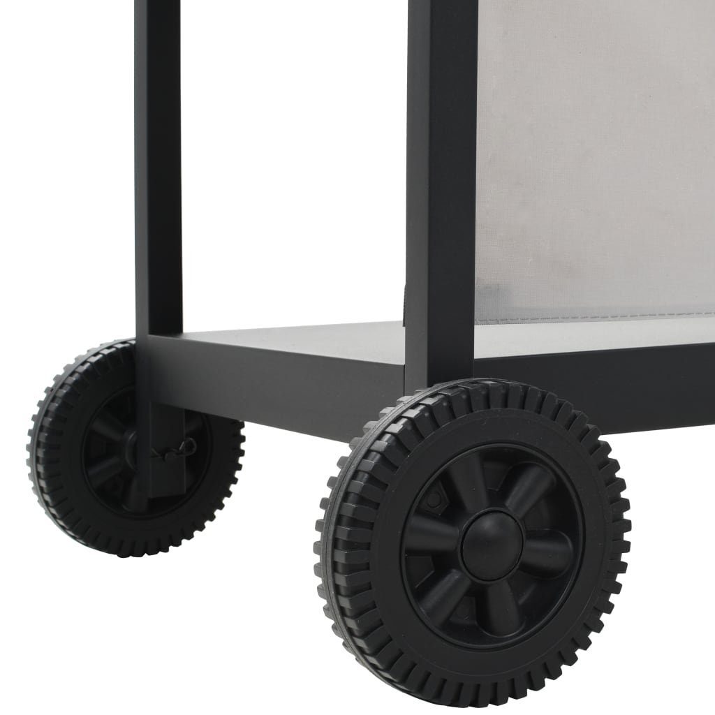 vidaXL Gasgrill Gasgrill mit 6 Flammen Edelstahl Silbern