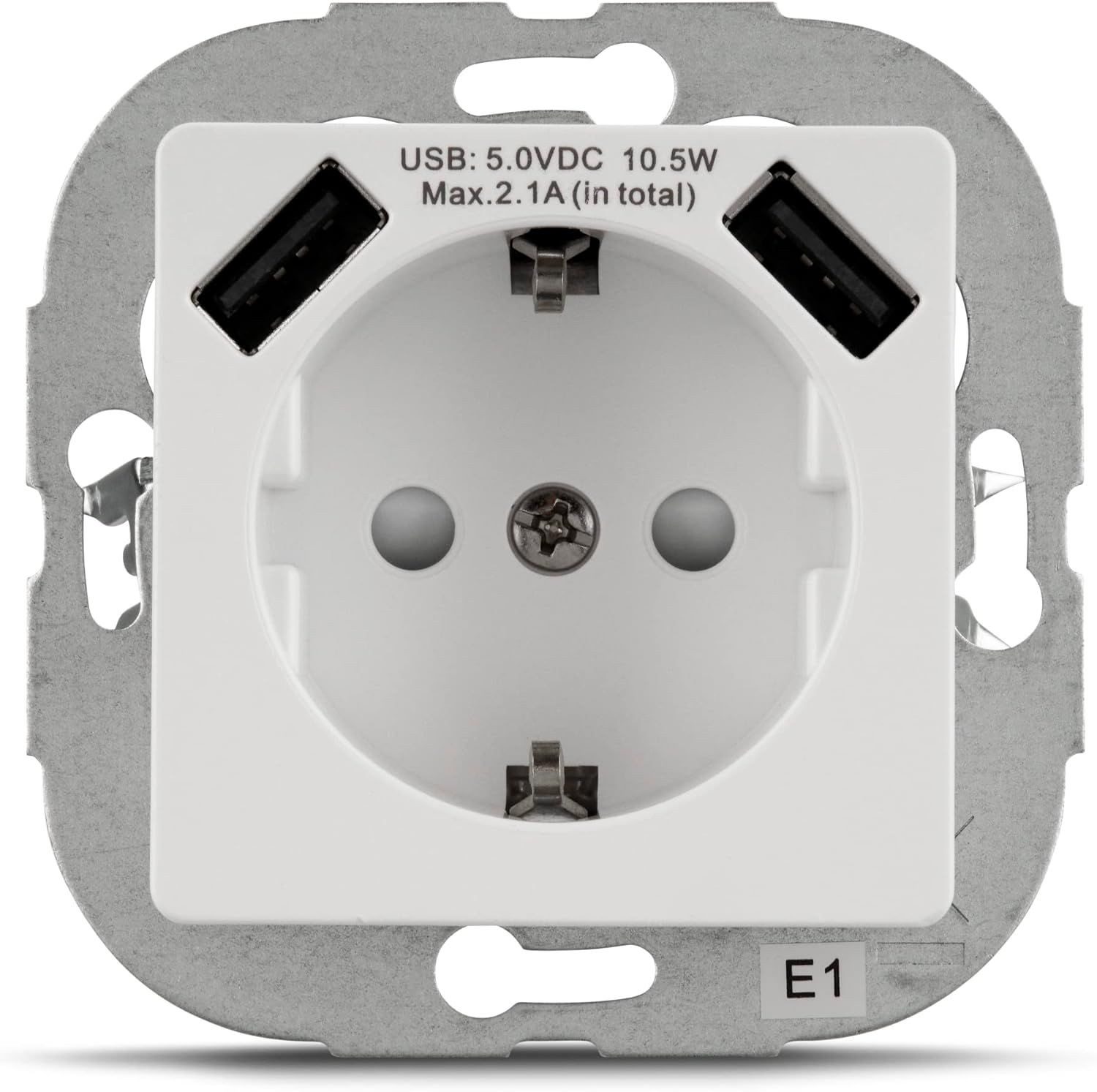 REV Ritter GmbH Steckdose REV Ritter Schuko Steckdosen 2x USB & Kindersicherung, Steckdose weiß