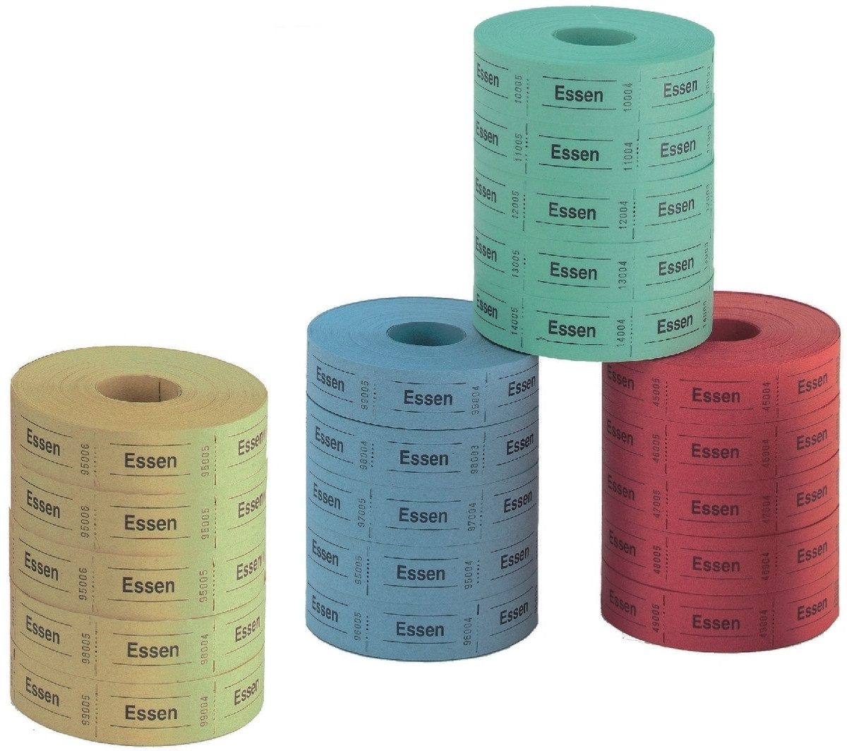 Formularblock Essenmarken farblich sortiert VE=5000 Stück.