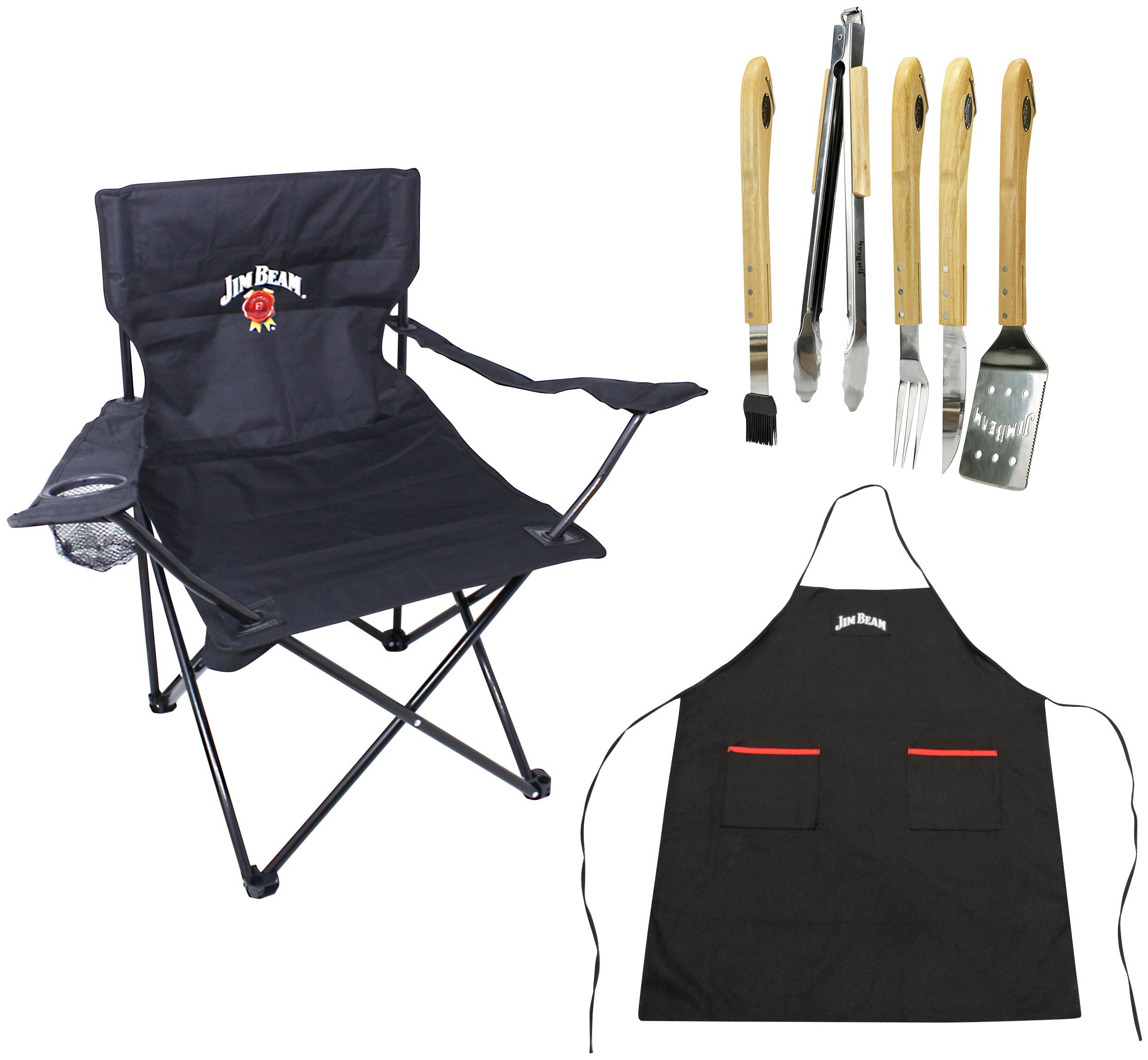 Jim Beam BBQ Grillbesteck-Set, (7 tlg)