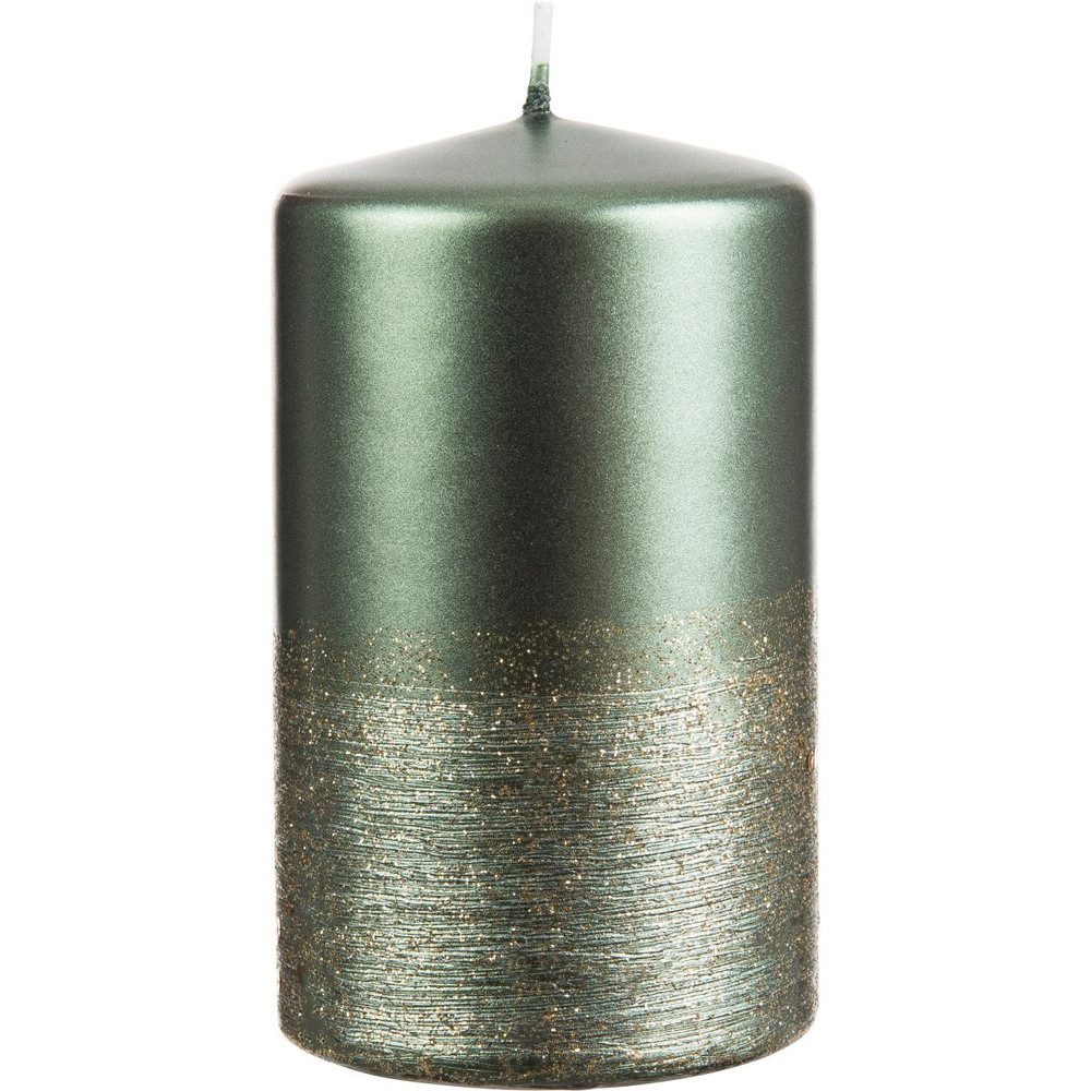 Richard Wenzel GmbH & Co. KG Dekolicht Stumpenkerze - Fia - ca. 6 x 10 cm - tannengrün