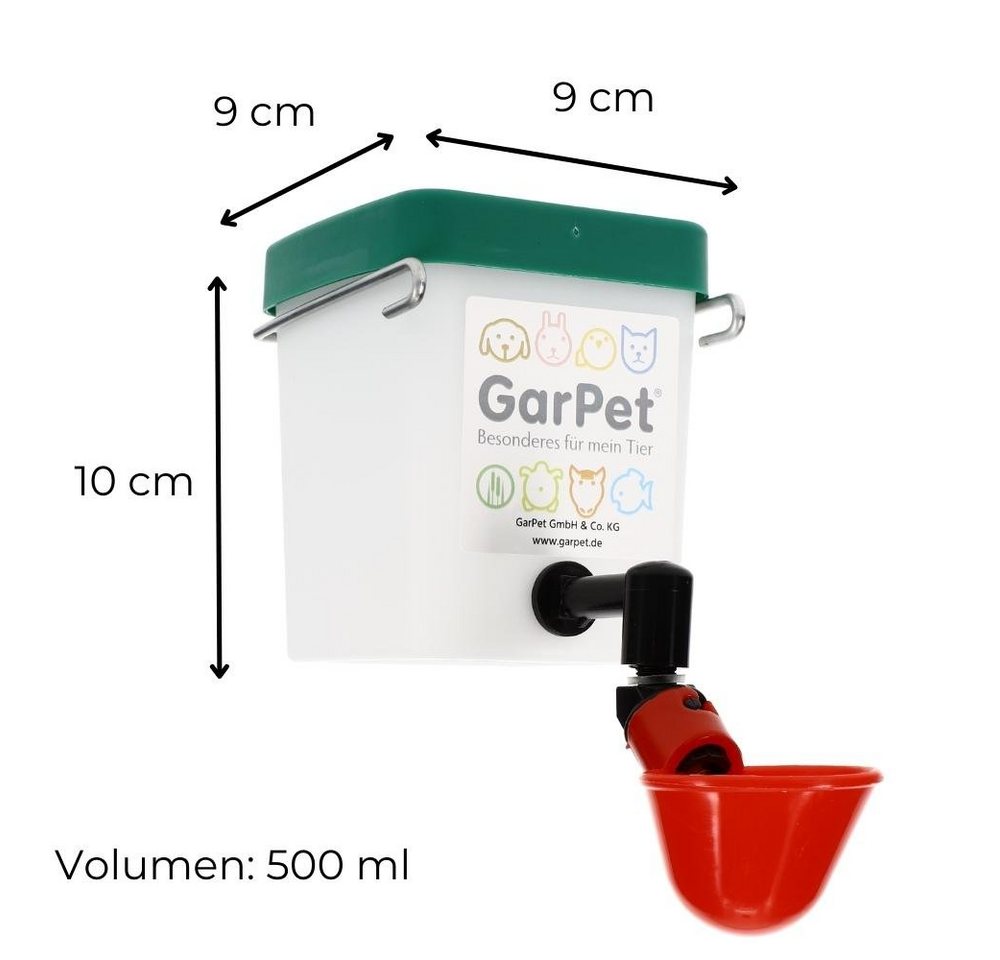 Thumbnail - GarPet Wasserspender Beckentränke Küken Nager Hasen Hühner Geflügel Wasser Becken Tränke 0.5 l