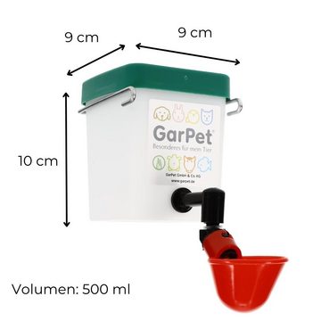 GarPet Wasserspender Beckentränke Küken Nager Hühner Geflügel Wasser Becken Tränke 500 ml 0.5 l