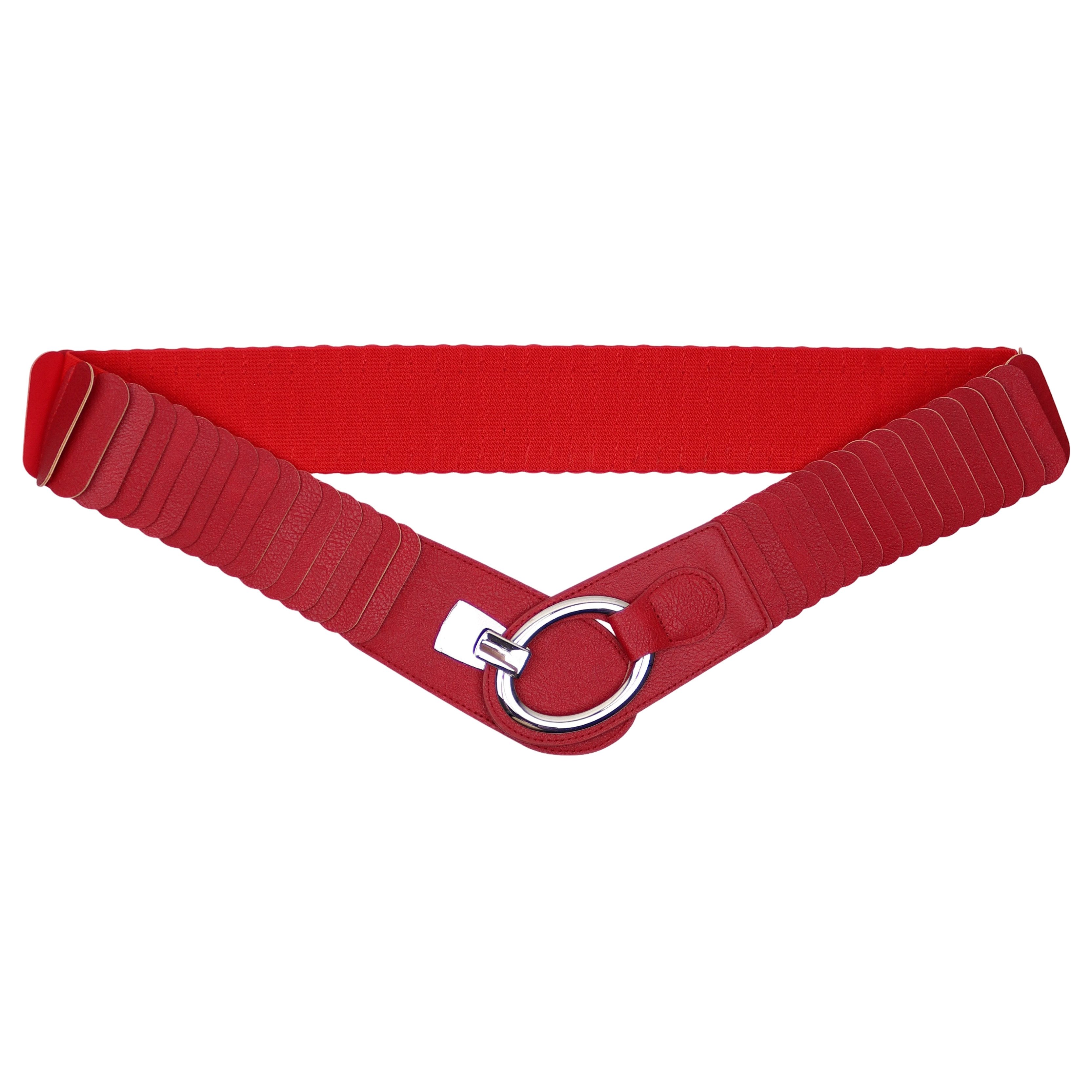 MIRROSI Taillengürtel Unifarbe breit 6cm XXL für Taillenumfang 100 bis ca. 140cm, ONESIZE (Angenehmes Tragesgefühl) Breiter Stretch Gürtel