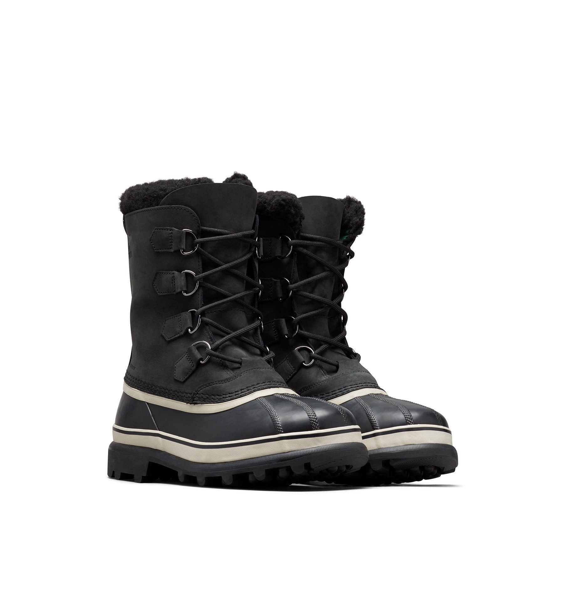 Sorel Caribou (Nubukleder, wasserdicht) schwarz Herren Winterstiefel