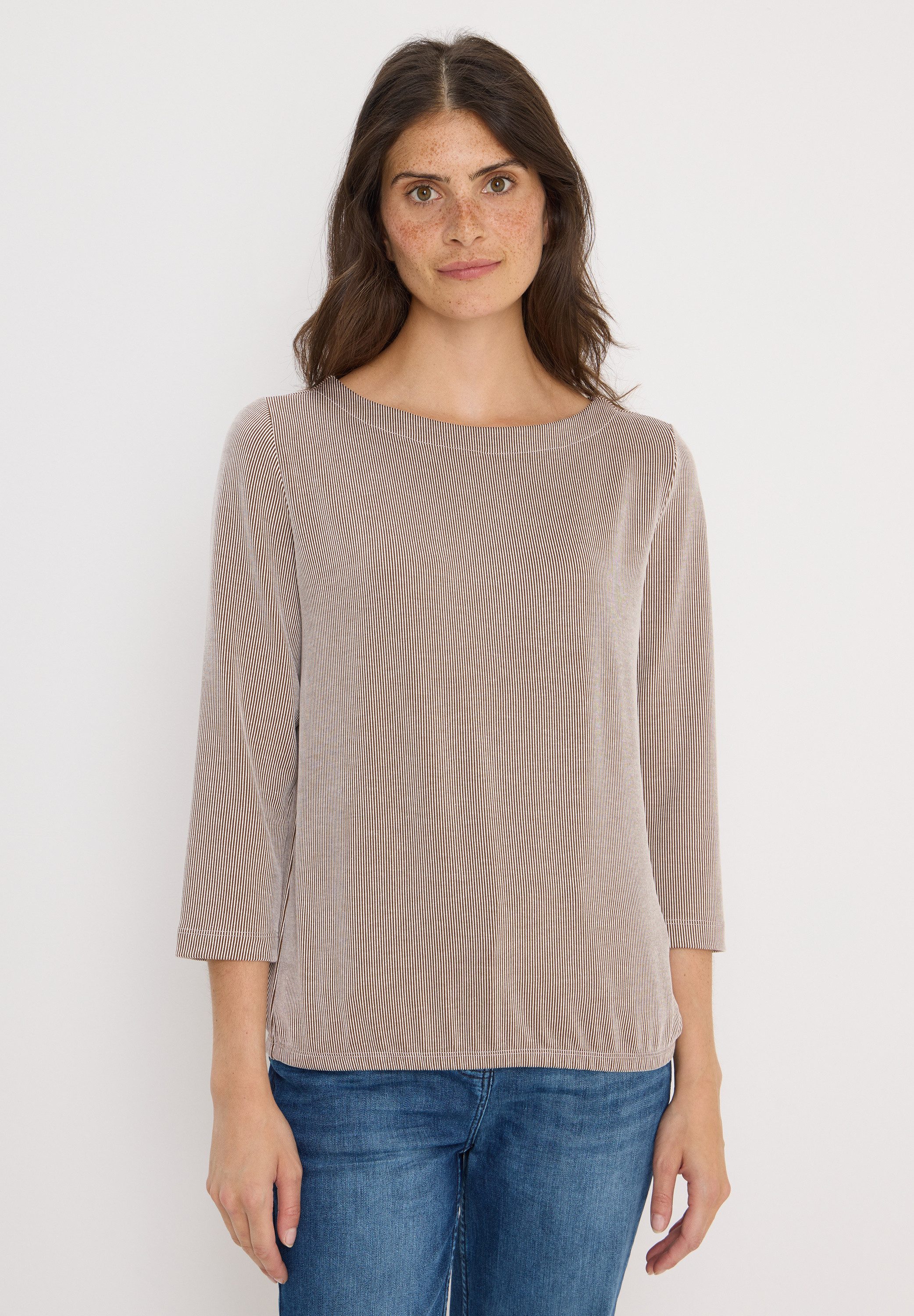 CECIL 3/4-Arm-Shirt mit U-Boot-Ausschnitt günstig online kaufen