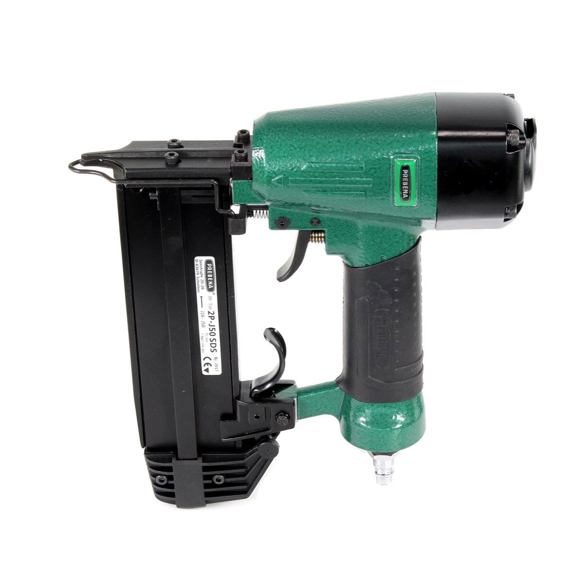 Prebena Druckluft-Nagler 2P-J50SDS Luftdruck Druckluftnagler 5-7 bar im Transportkoffer + Stau