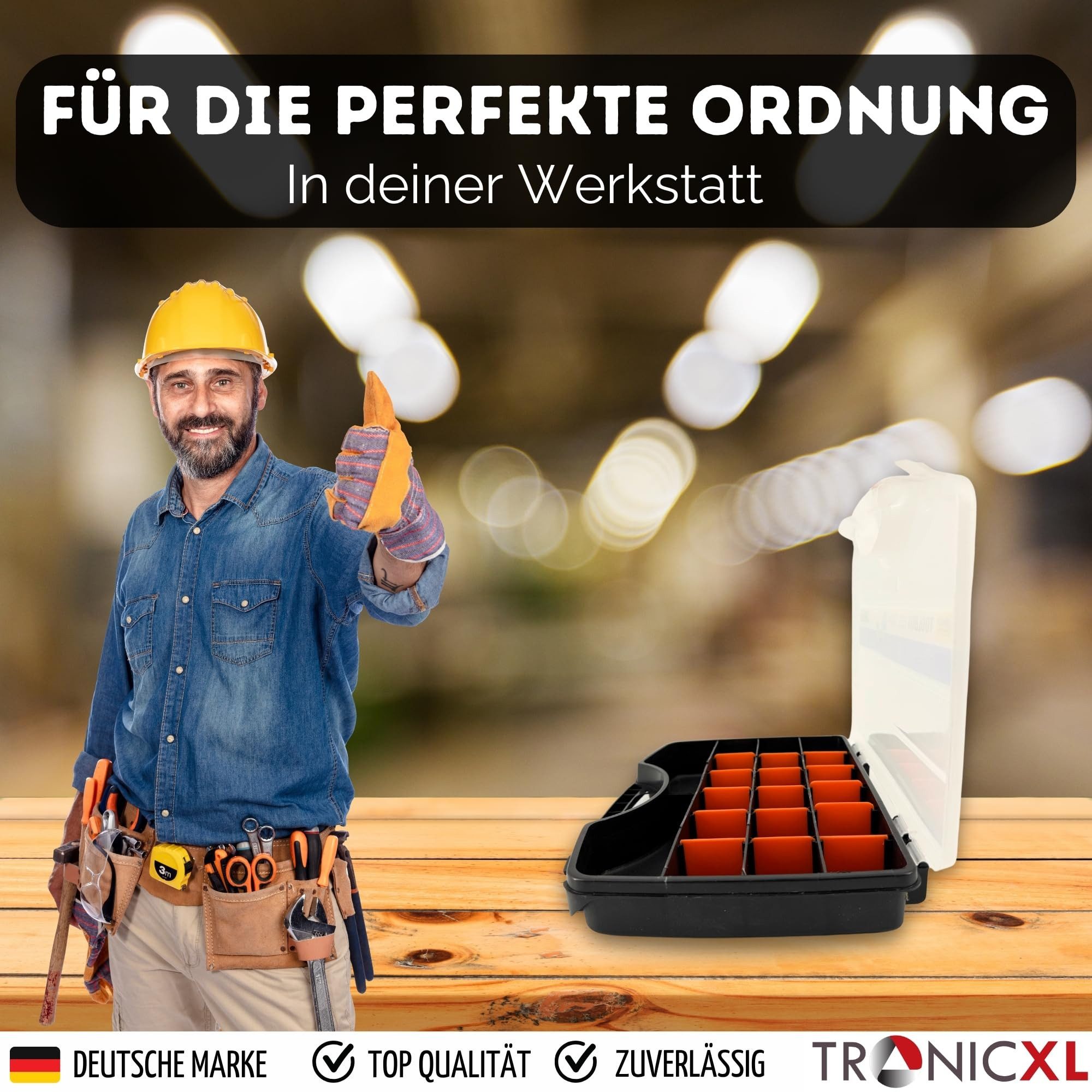 TronicXL Werkzeugkoffer Sortimentskasten Kleinteile aufbewahrungsbox Kleinteilemagazin Leer (1 St)