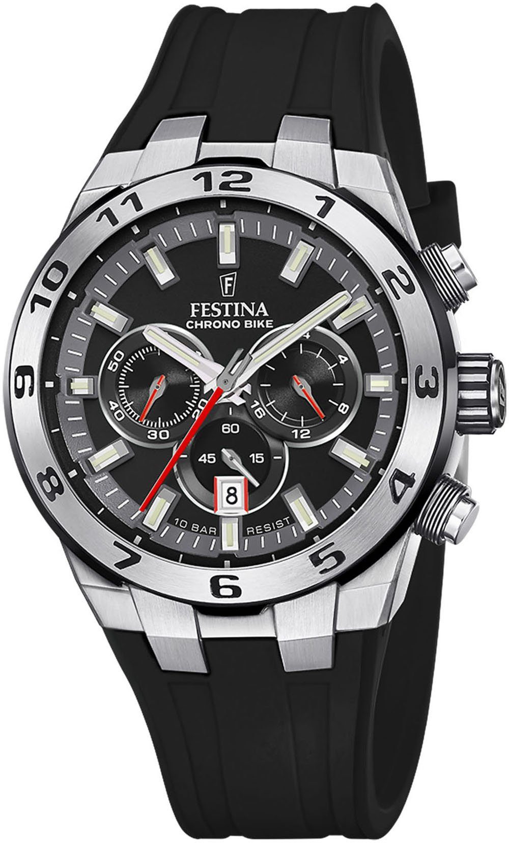 Festina Chronograph Chrono Bike 2024, Armbanduhr, Quarzuhr, Herrenuhr, Stoppfunktion