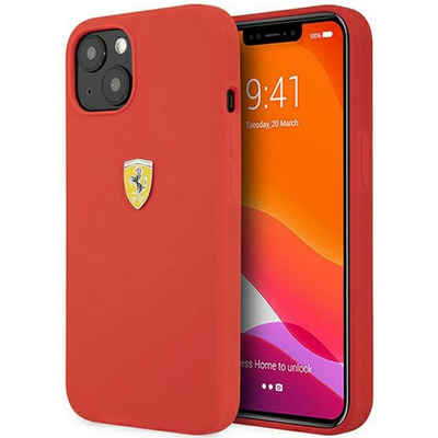 Ferrari Handyhülle Scuderia Ferrari Silikon Hardcase Hülle für Apple iPhone 13 Mini Rot