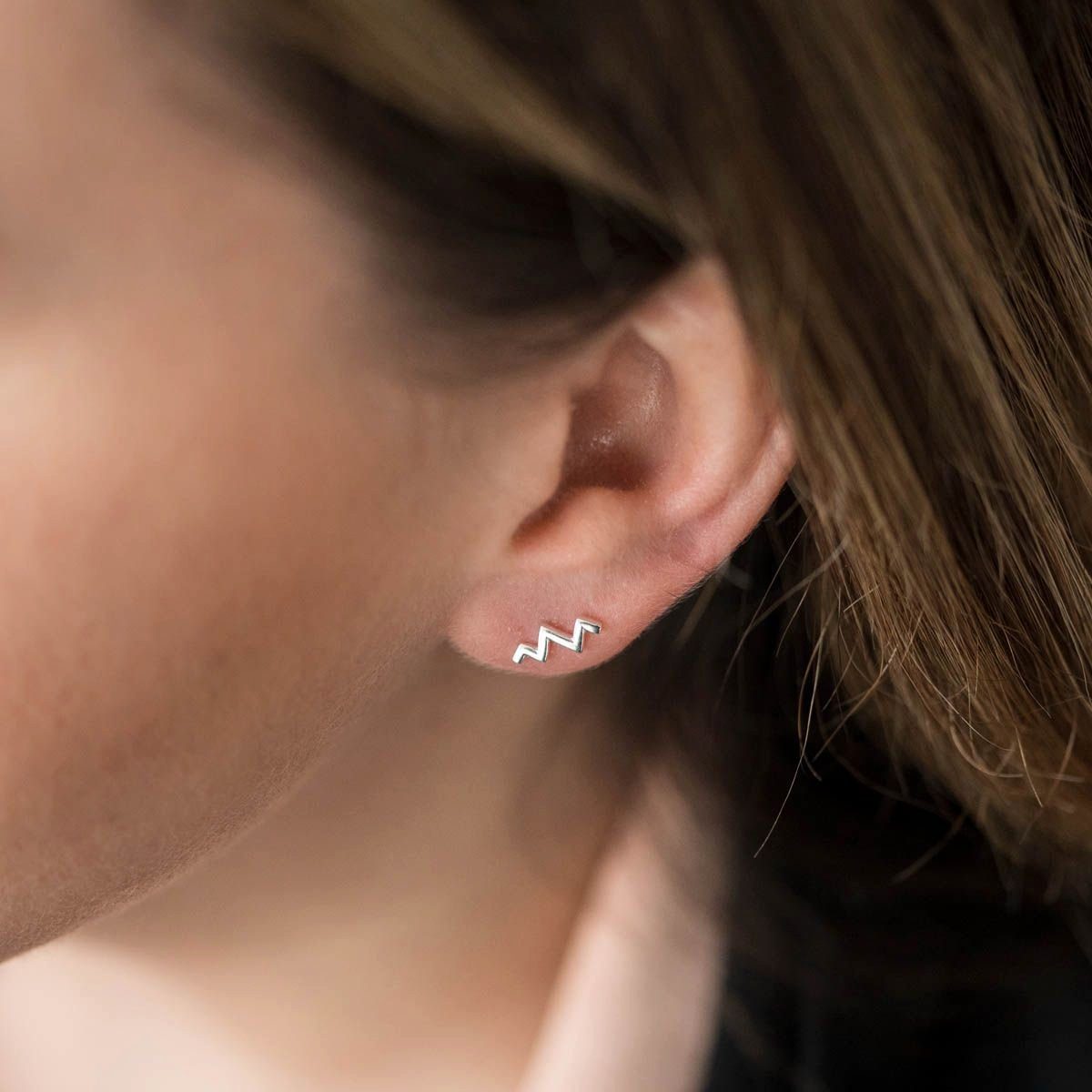 Materia Paar Ohrstecker Damen ZickZack abstrakt günstig online kaufen